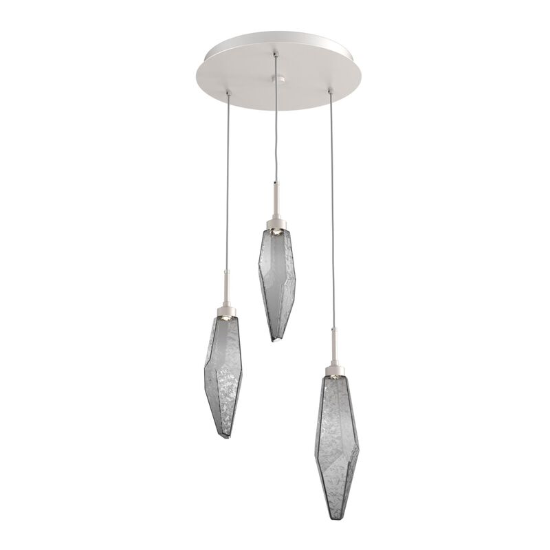 Rock Crystal 17 Inch 3 Light Multi Light Pendant by Hammerton Studio