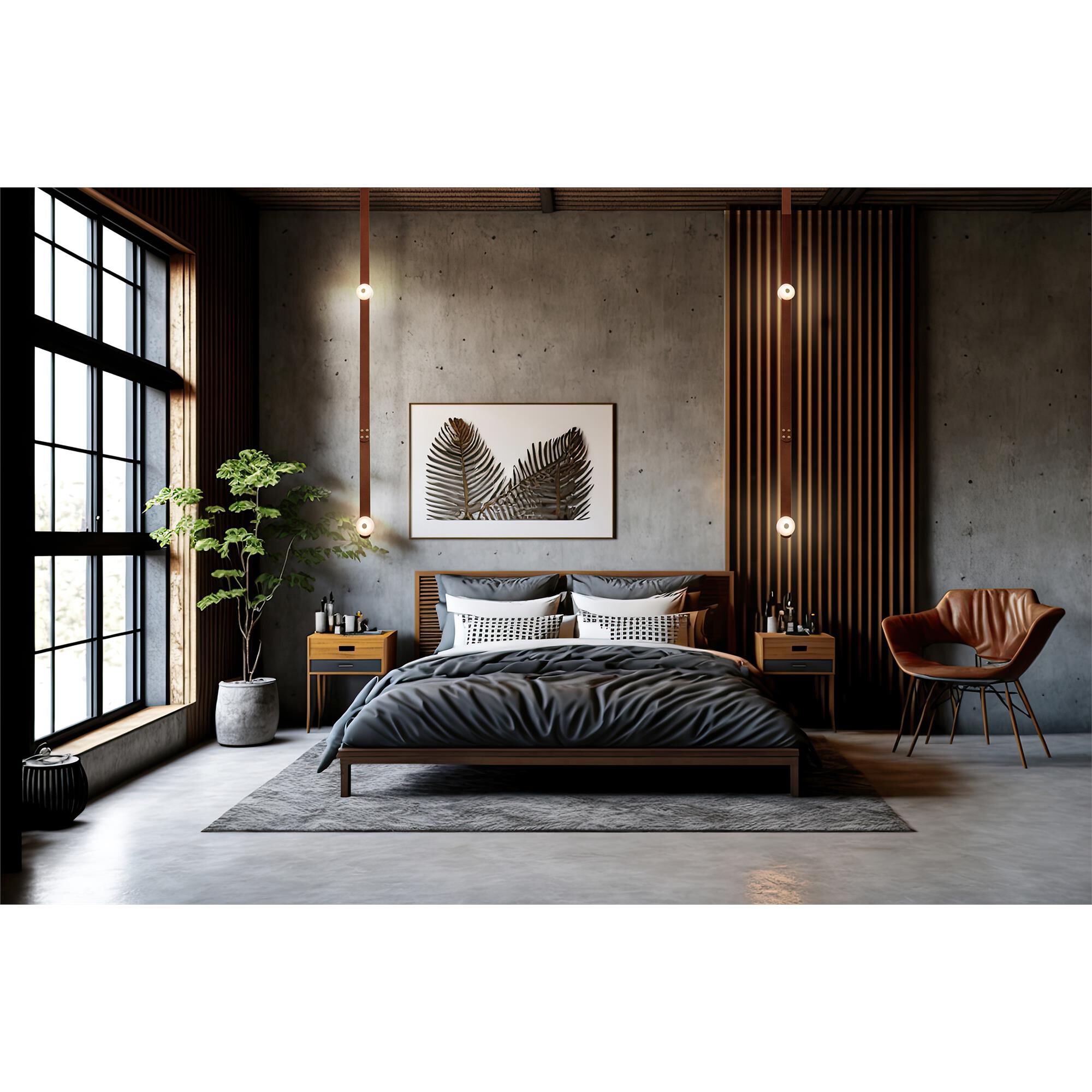 Shown in Modern Brass finish and Alabaster glass and Leather Chestnut accent