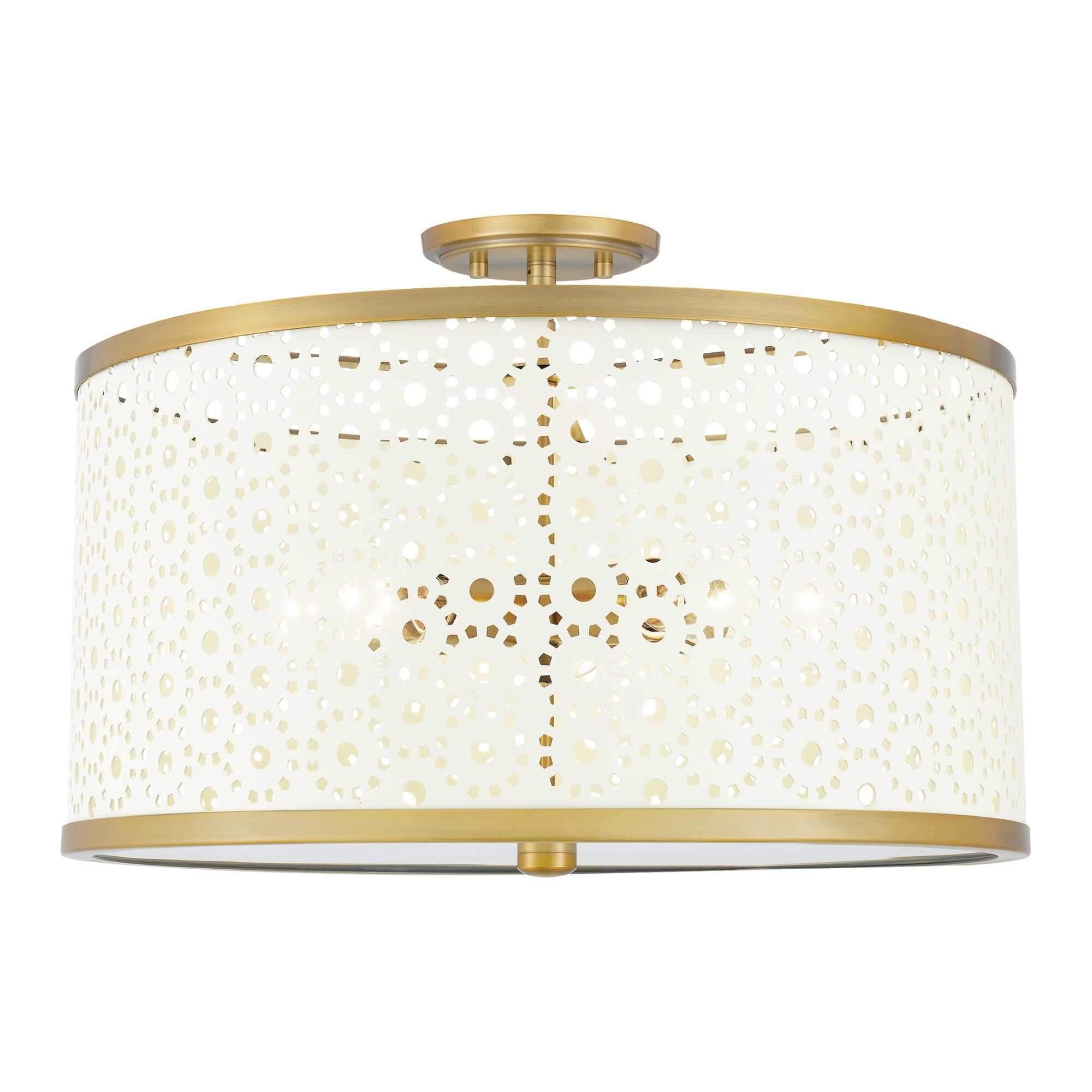 Emmeline 19 Inch 5 Light Semi Flush Mount by Quoizel