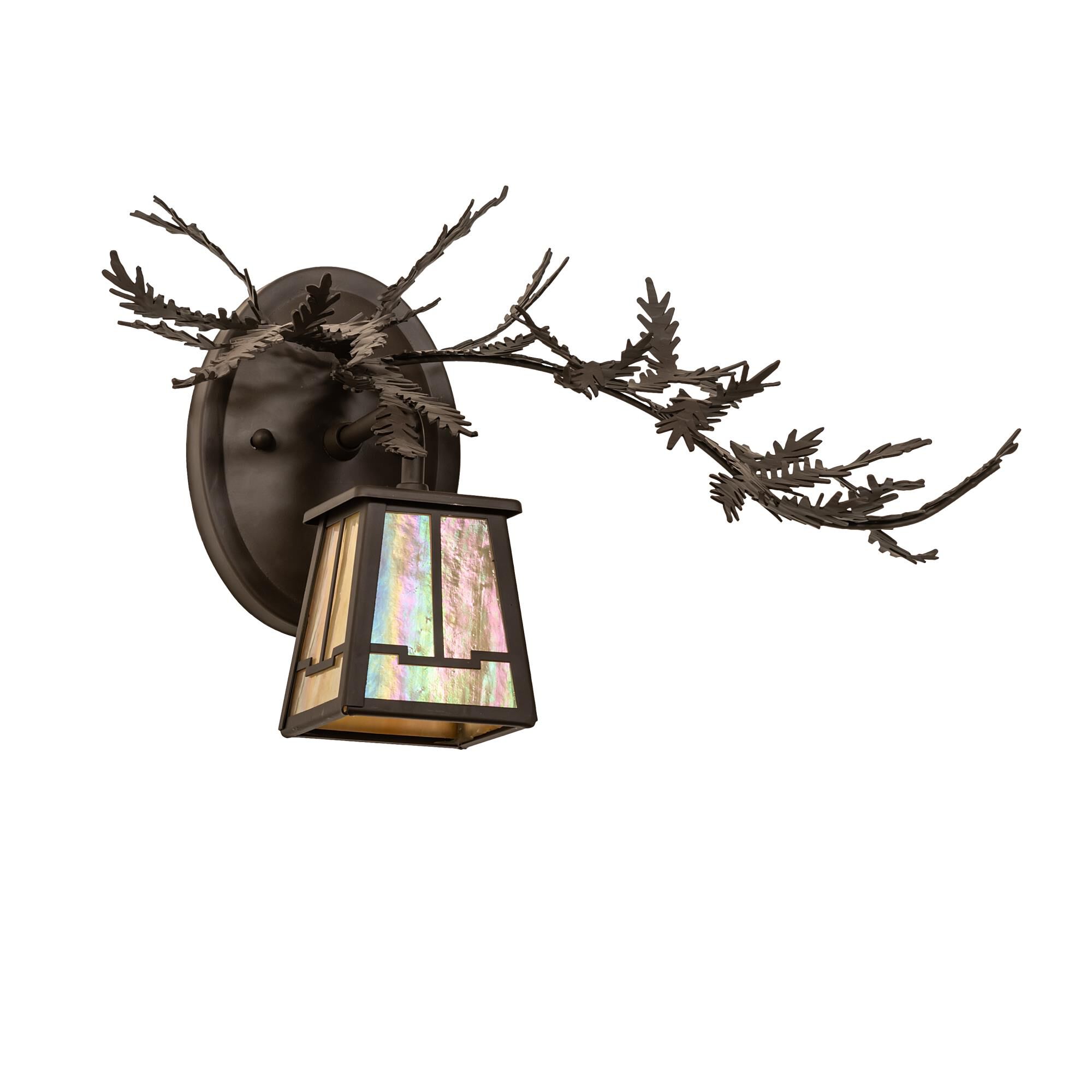 Shown in Oil Rubbed Bronze finish and Beige glass