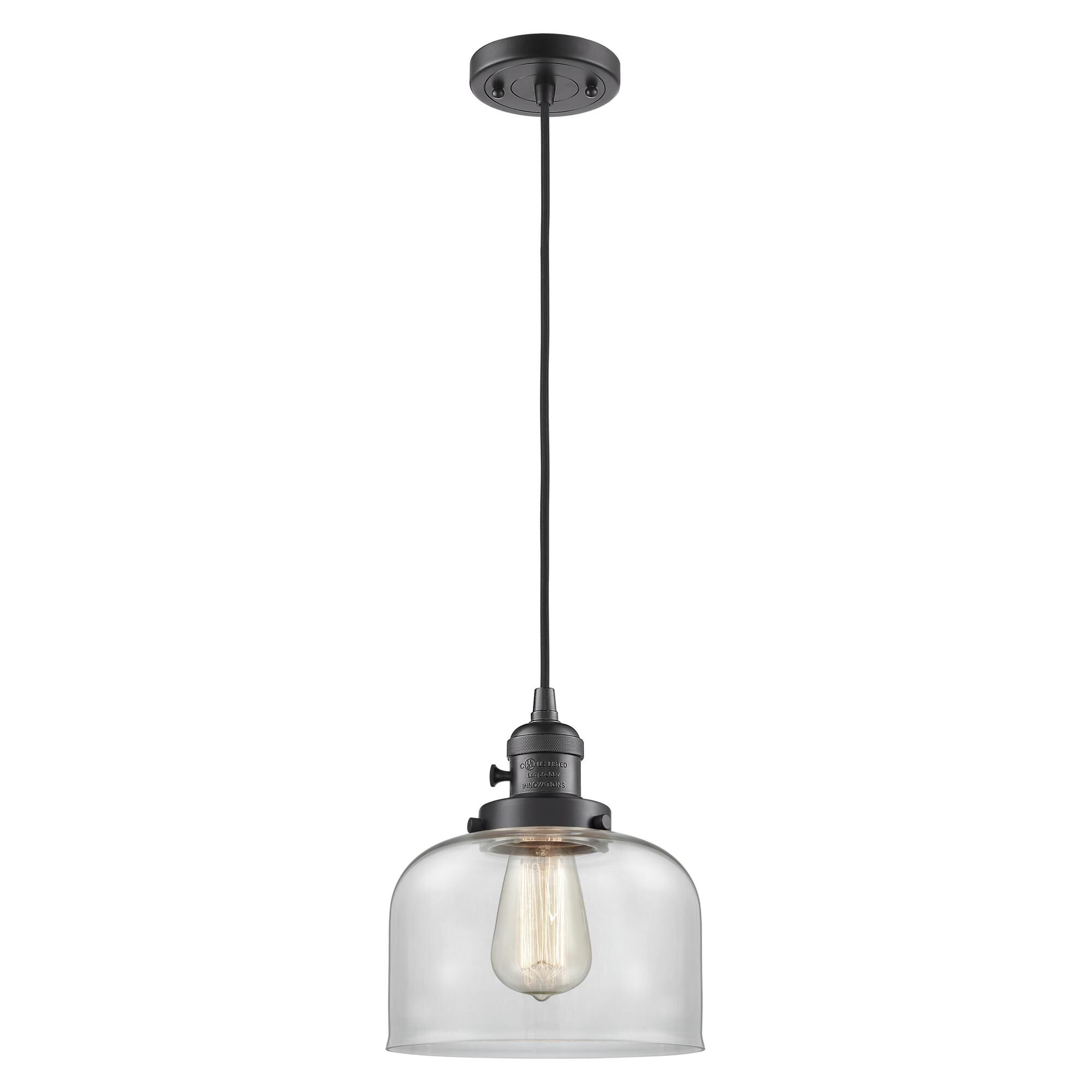 Shown in Oil Rubbed Bronze finish and Clear glass