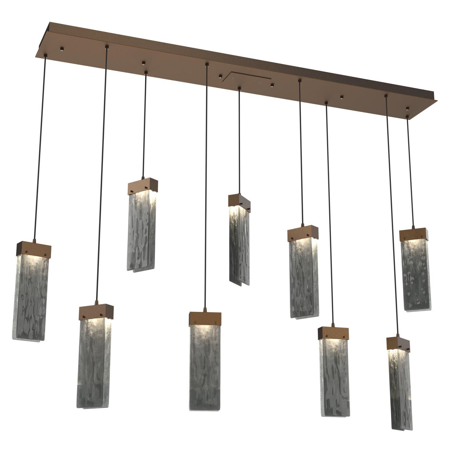 Shown in Flat Bronze finish and Smoke Granite glass