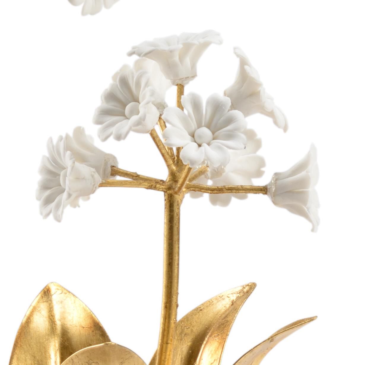 Shown in Clear-Antique Gold Leaf-Matte White finish