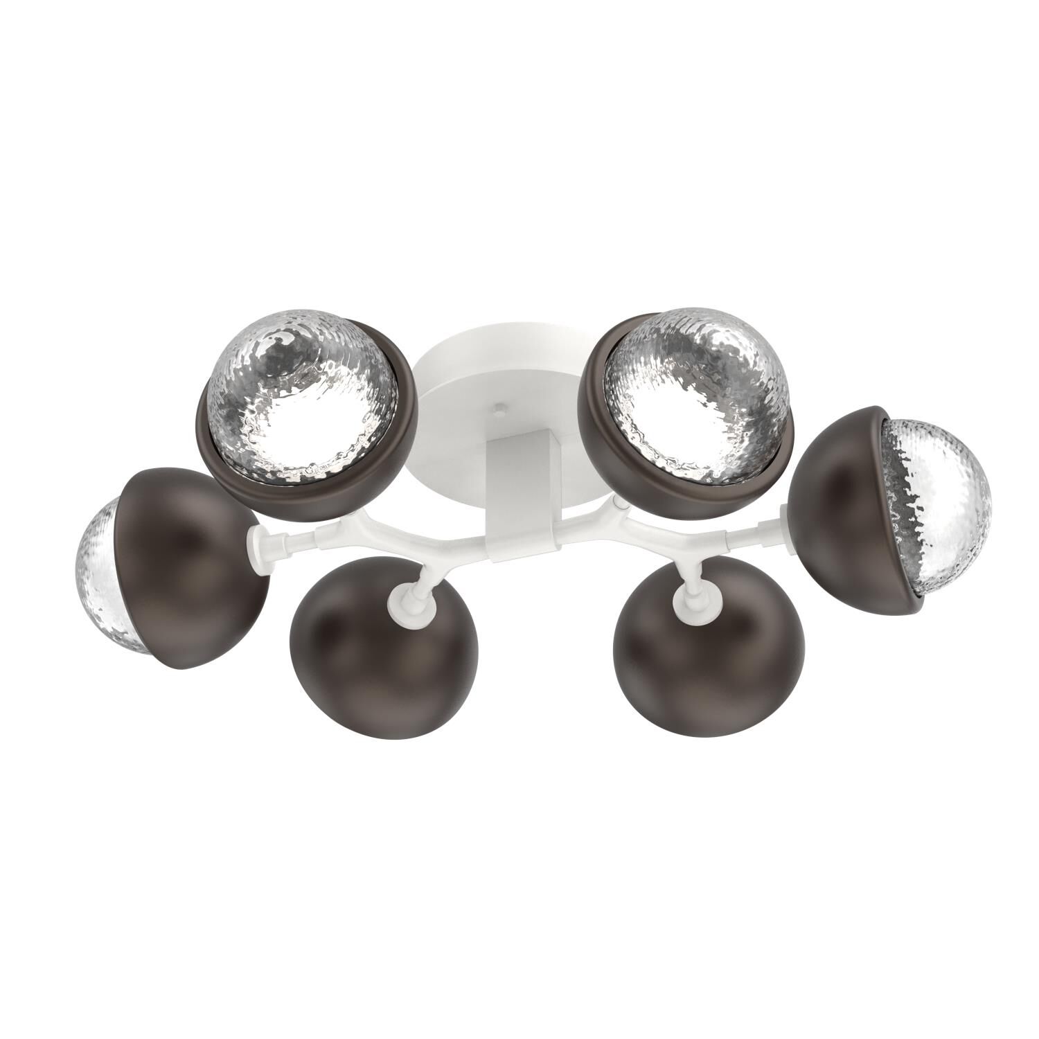 Shown in Salt White finish and Clear glass and Flat Bronze accent