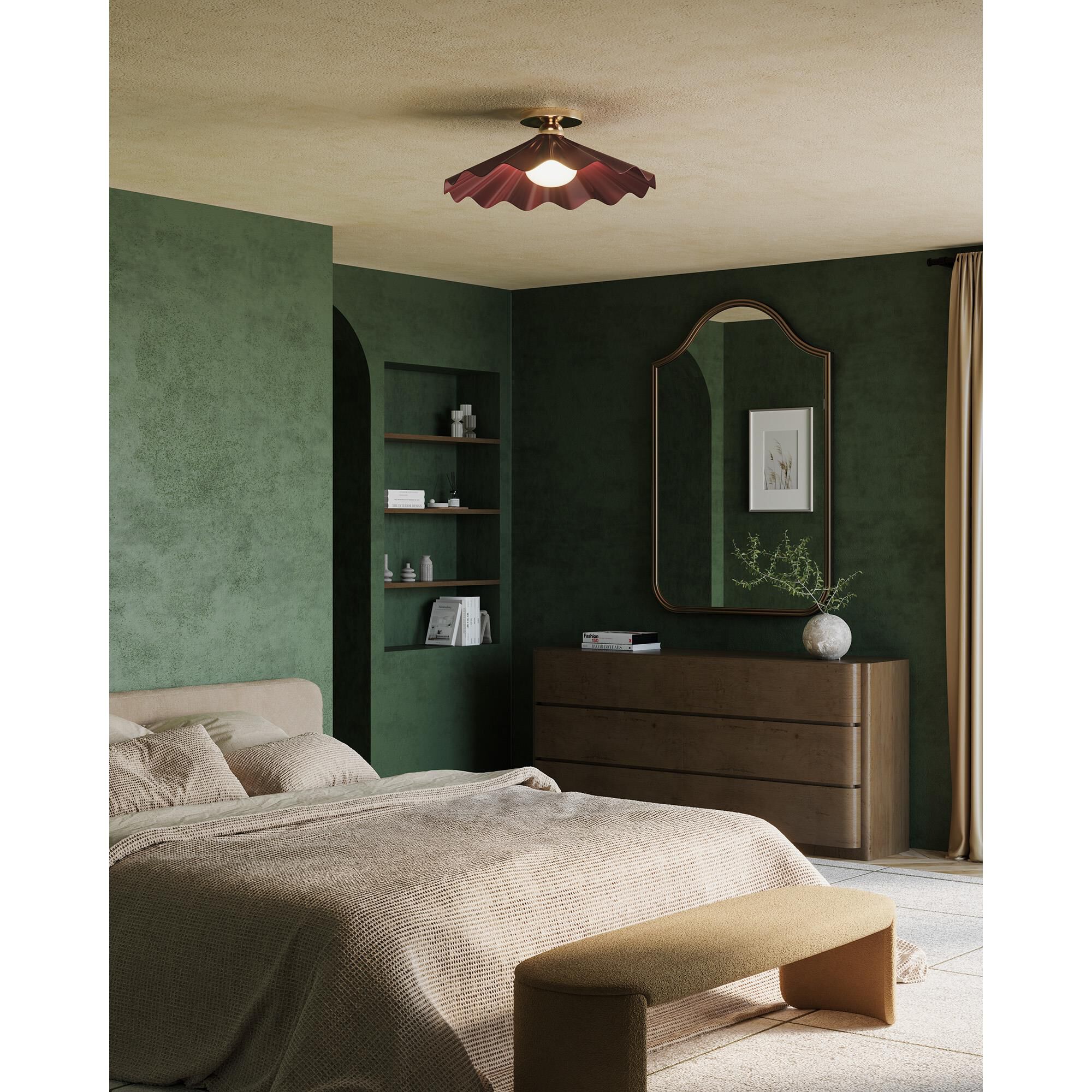 Jason Koharik Furrow 25 Inch Semi Flush Mount by Alora Lighting