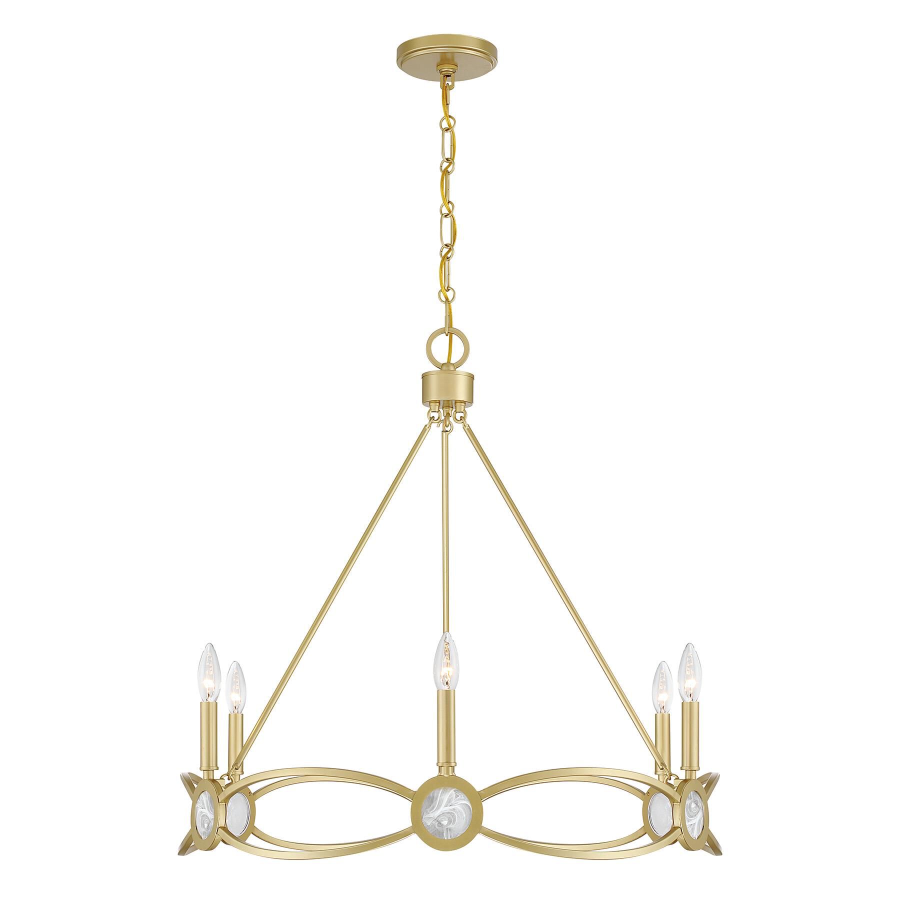 Shown in Spun Gold finish and Strie glass