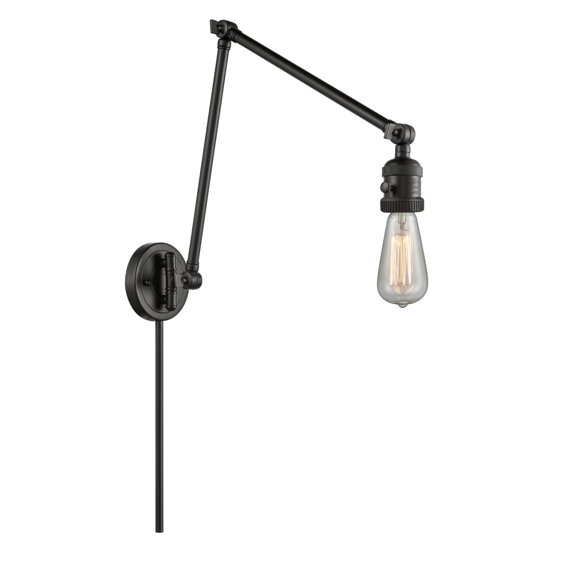 Bruno Marashlian Bare Bulb Wall Swing Lamp by Innovations Lighting