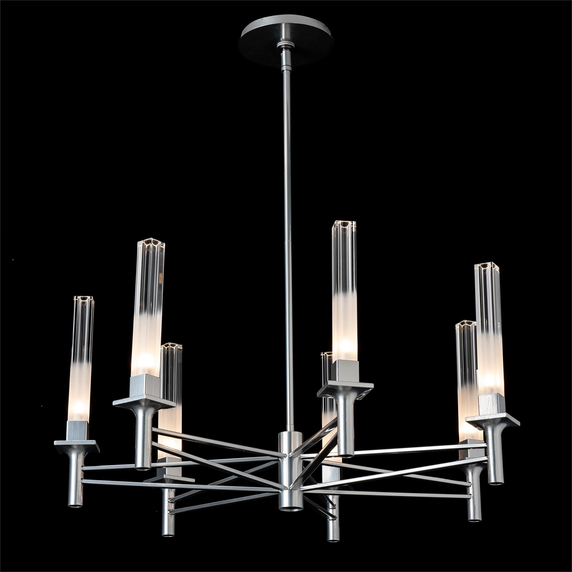 Shown in Sterling finish and Frosted glass