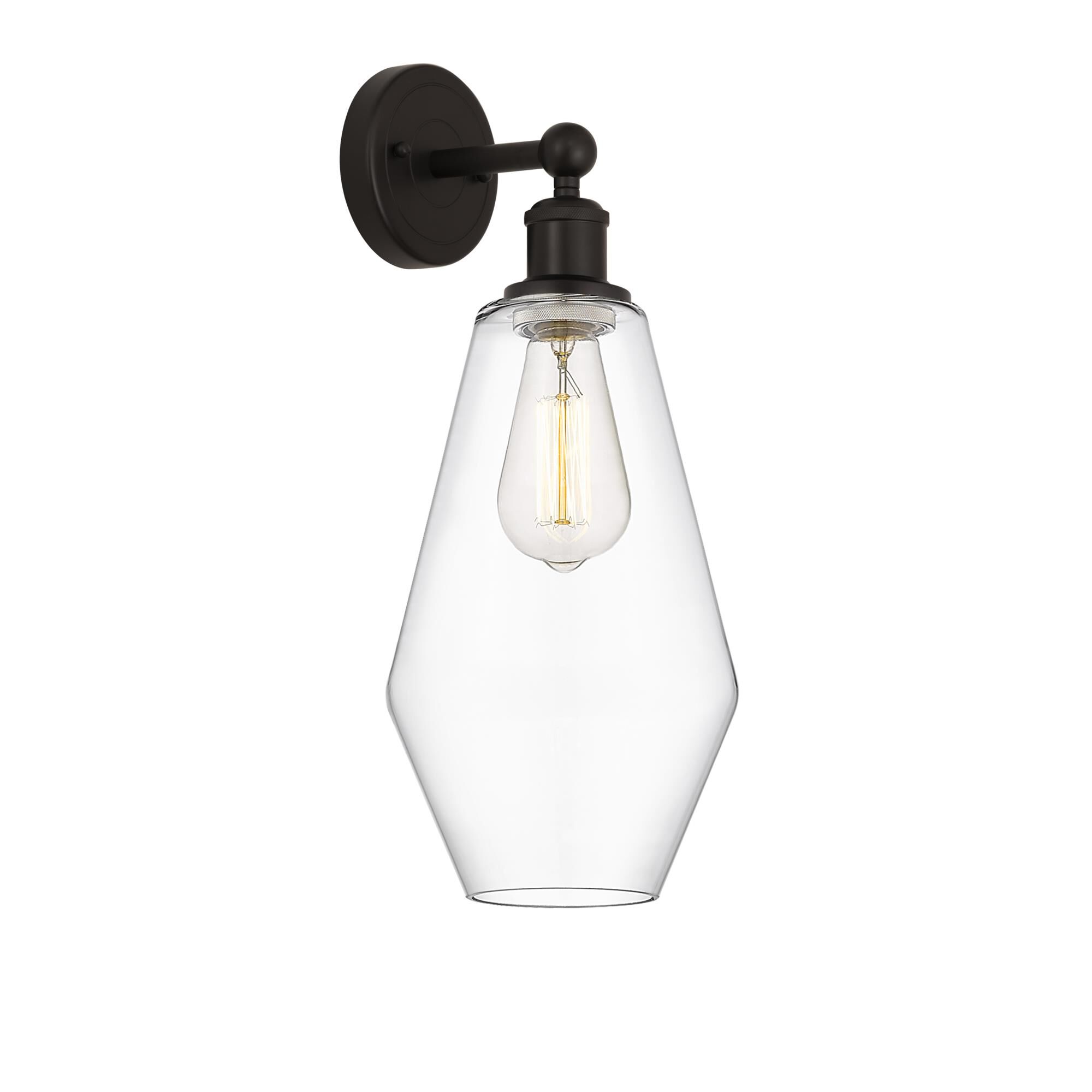 Shown in Oil Rubbed Bronze, Clear finish and Clear glass and Clear Glass shade