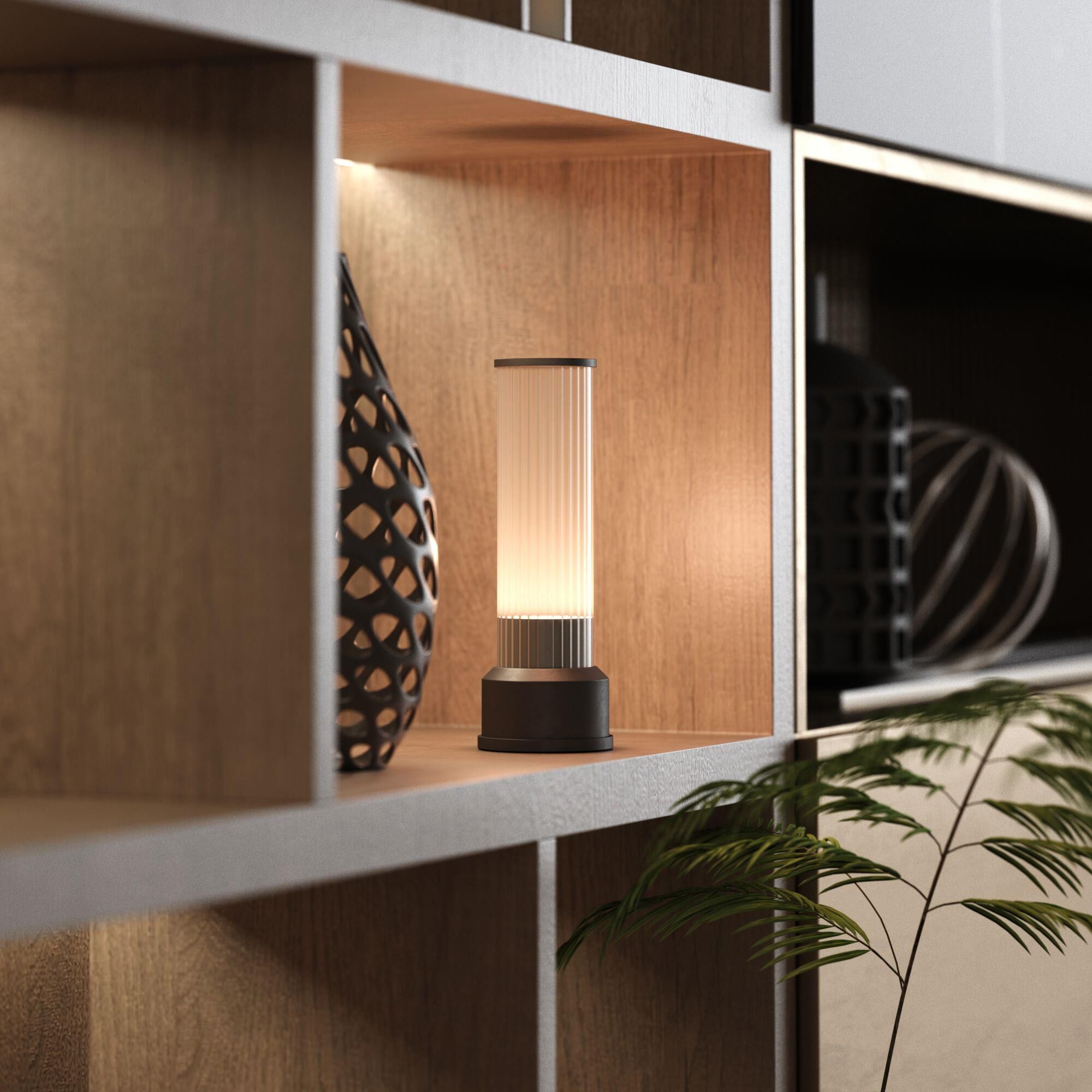 Kibun Candlestick 11 Inch Table Lamp by Bulbrite