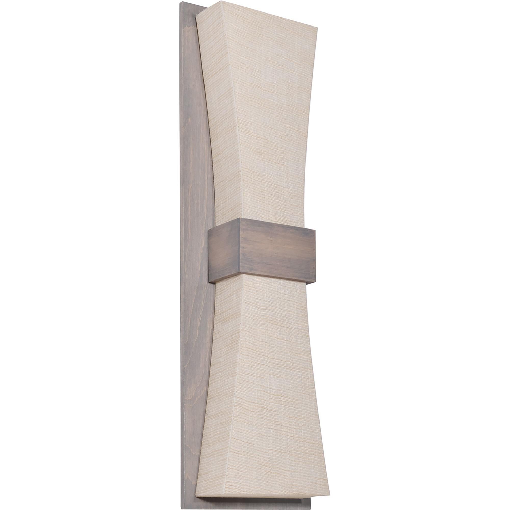 Shown in Weathered Grey finish and Jute Fabric, Acrylic shade and No Accent accent