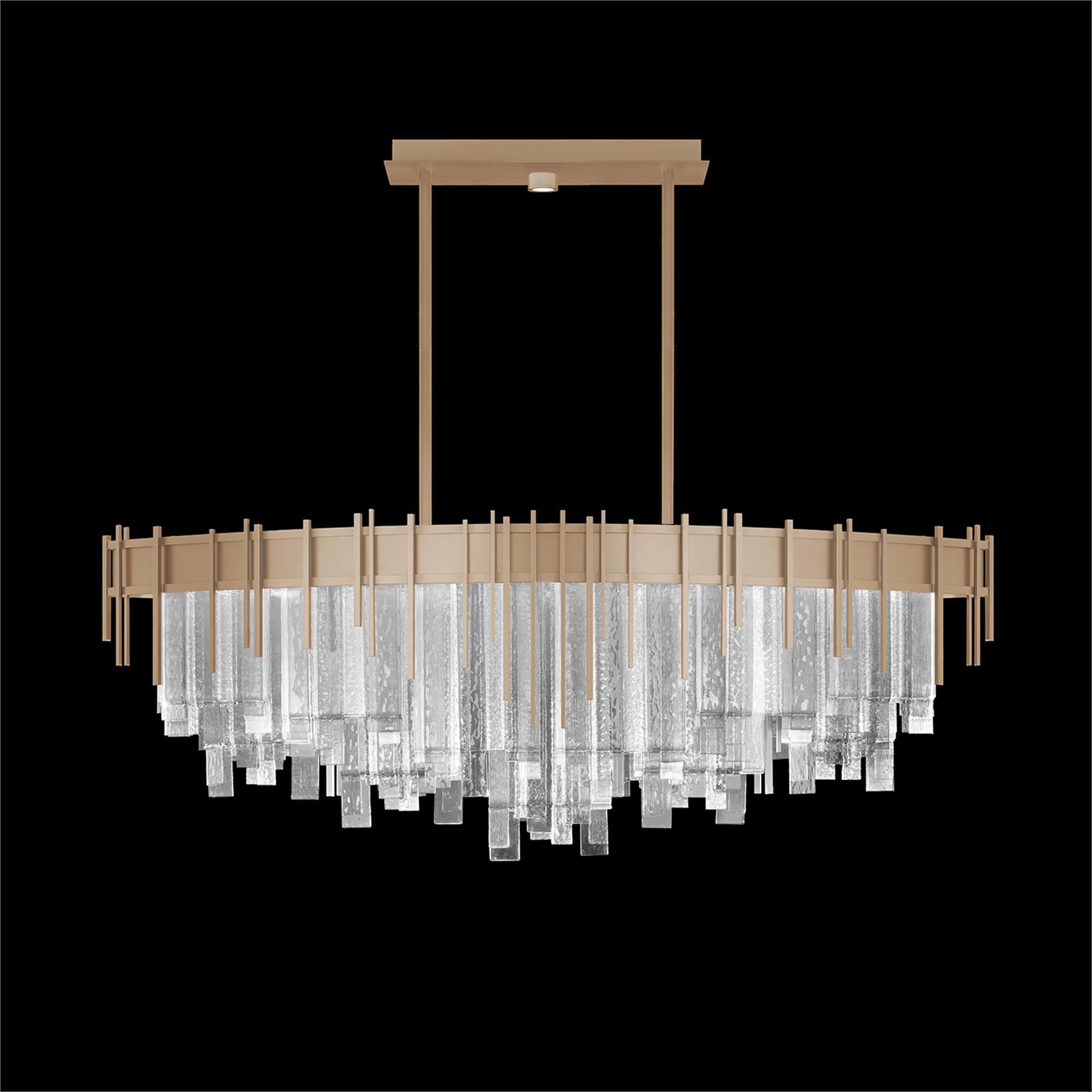 Shown in Gold finish and Clear glass
