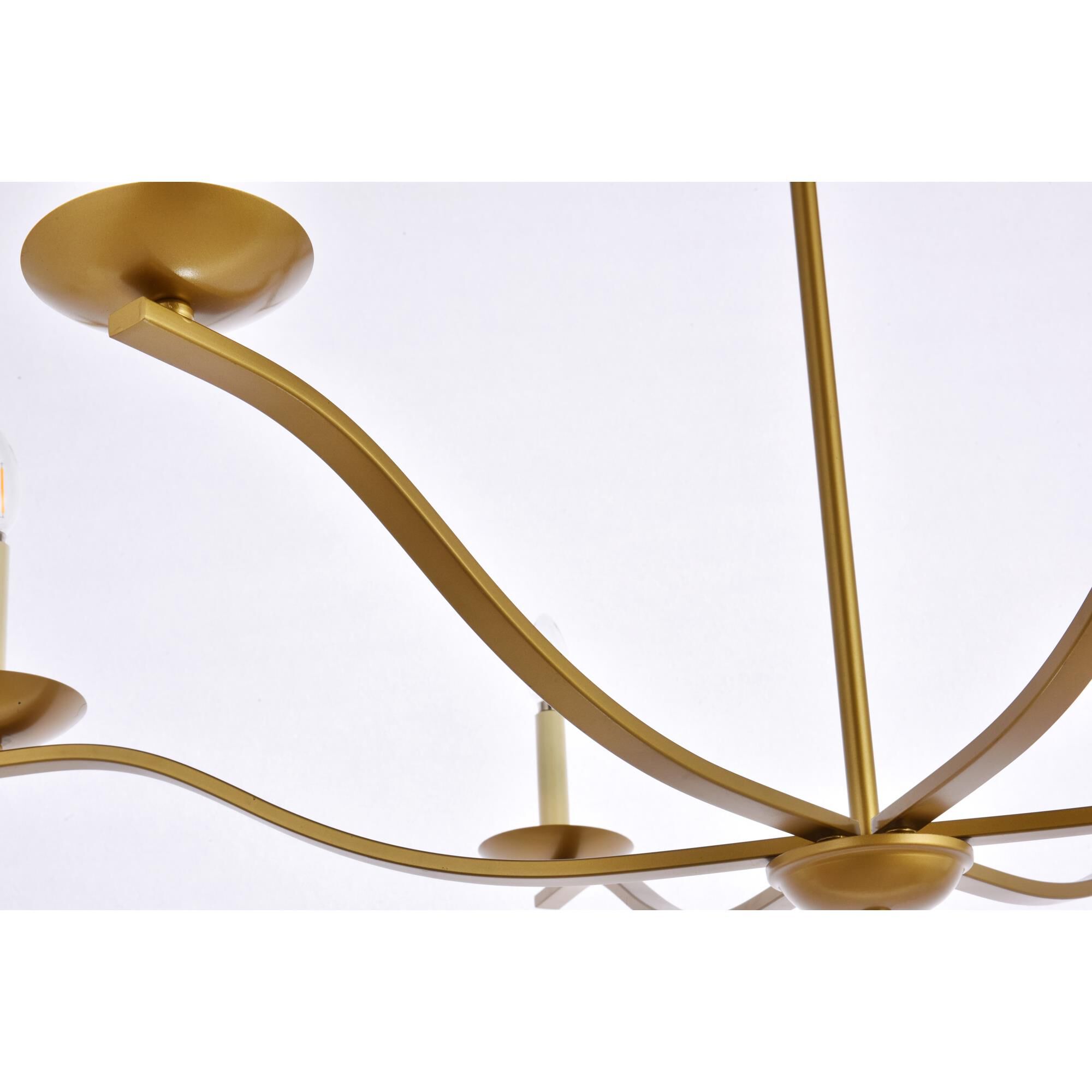 Trey 42 Inch 6 Light Chandelier by Elegant Lighting