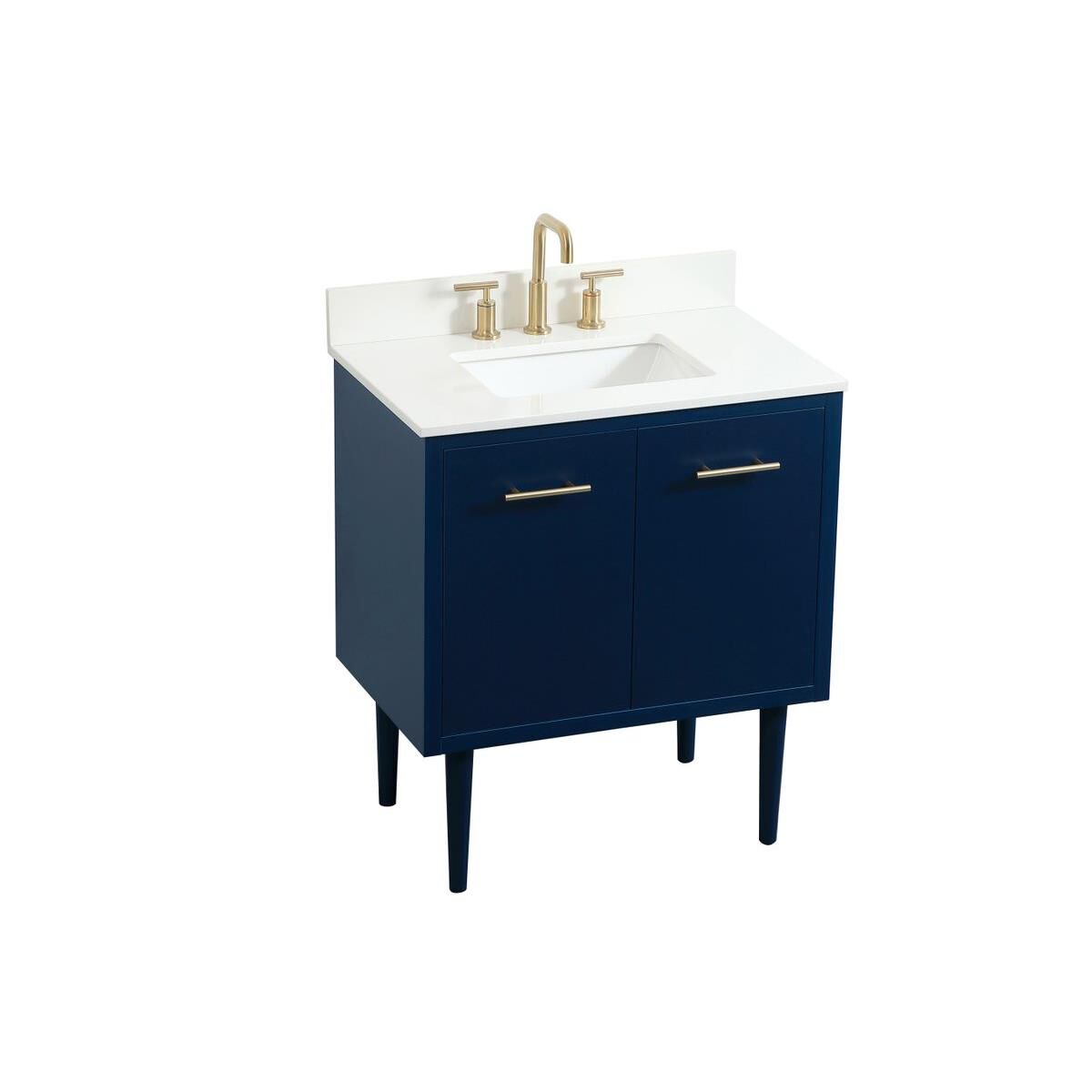 Shown in Blue finish and Backsplash accent