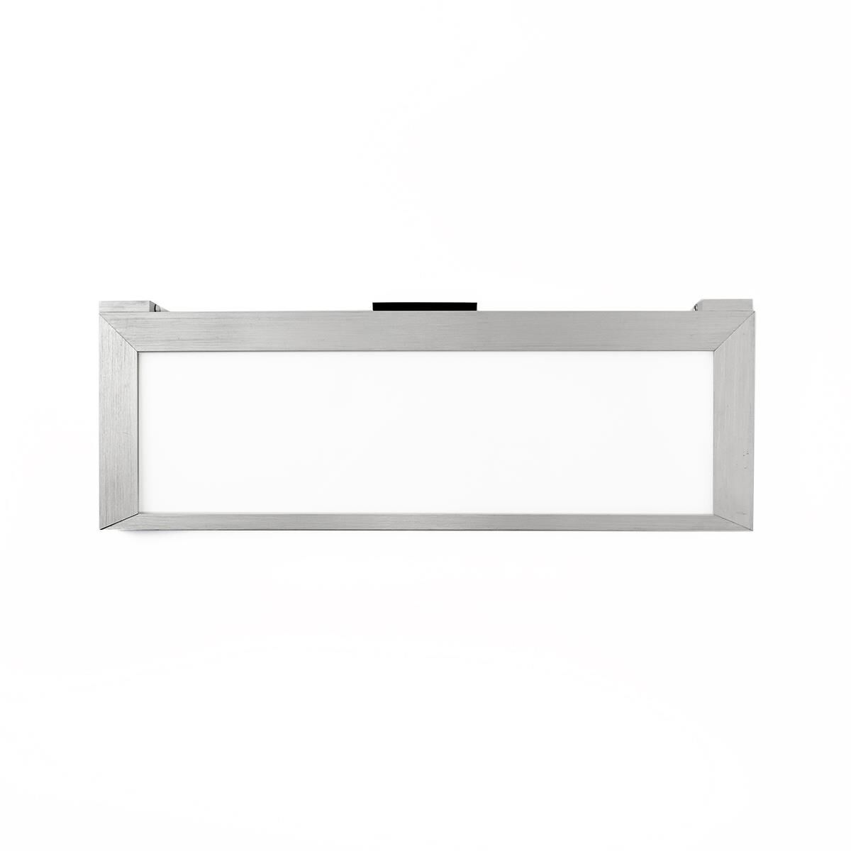 Shown in Brushed Aluminum finish and White Diffuser glass