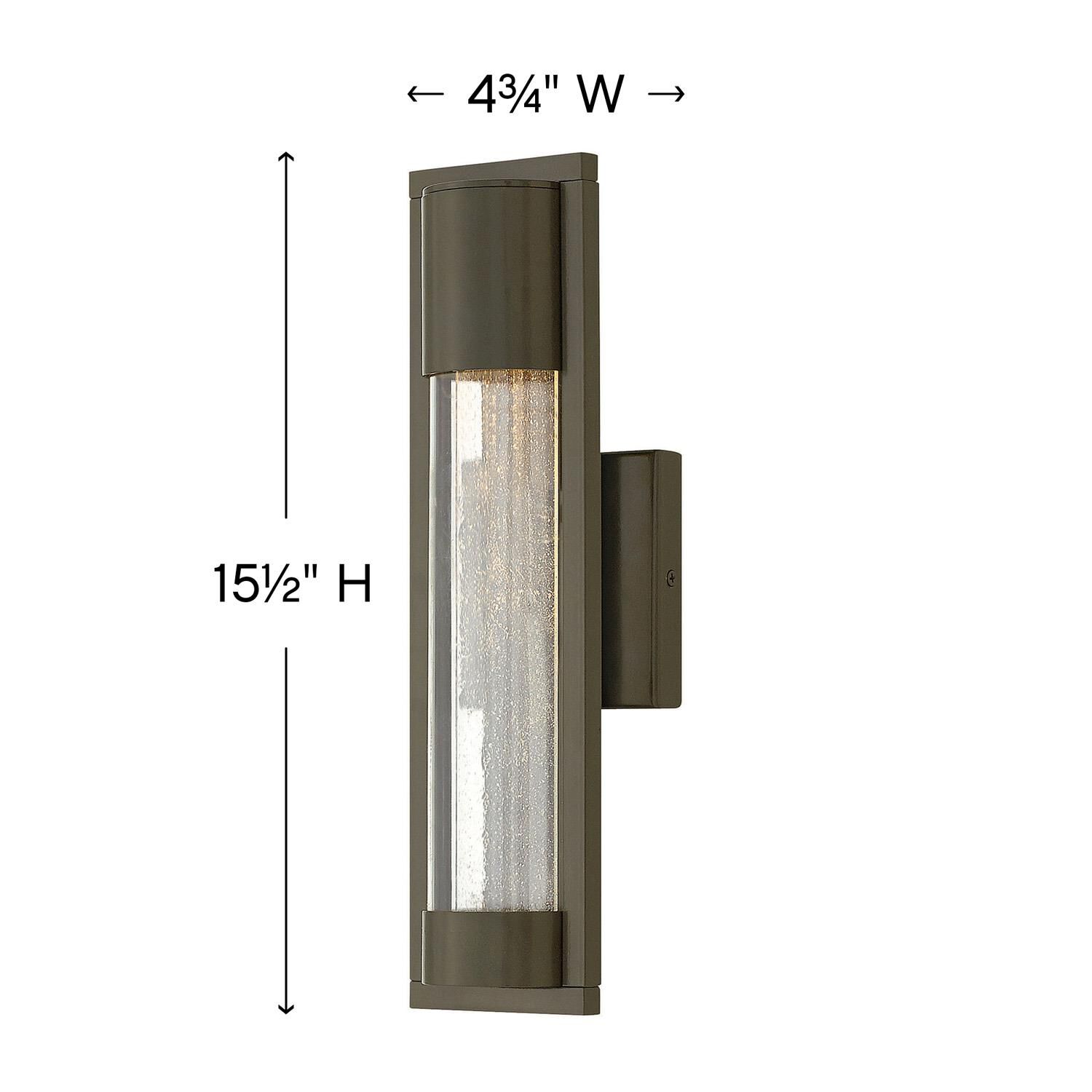 Hinkley Lighting Mist 15 Inch Tall Outdoor Wall Light