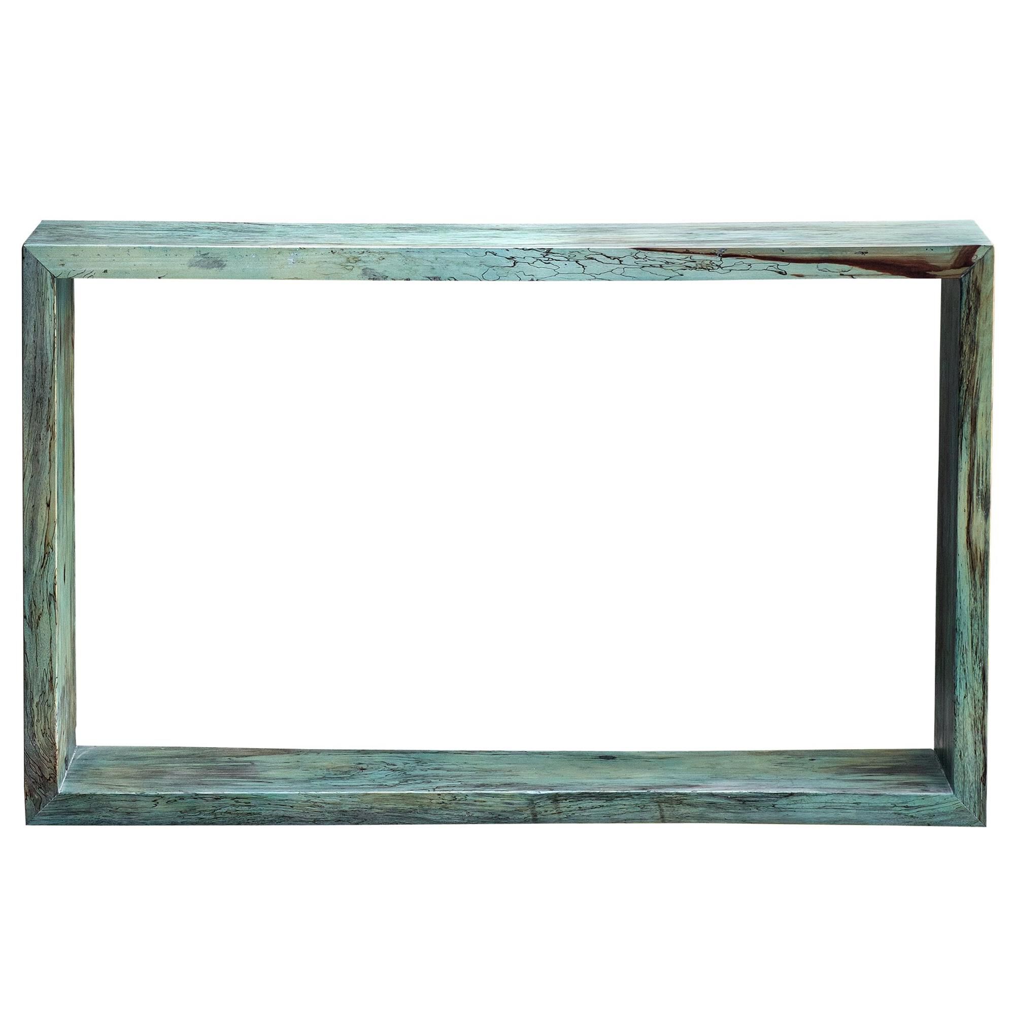 Shown in This Fun Statement Console Table Features Naturally Spalted Tamarind Wood, Finished In A Soft Caribb finish