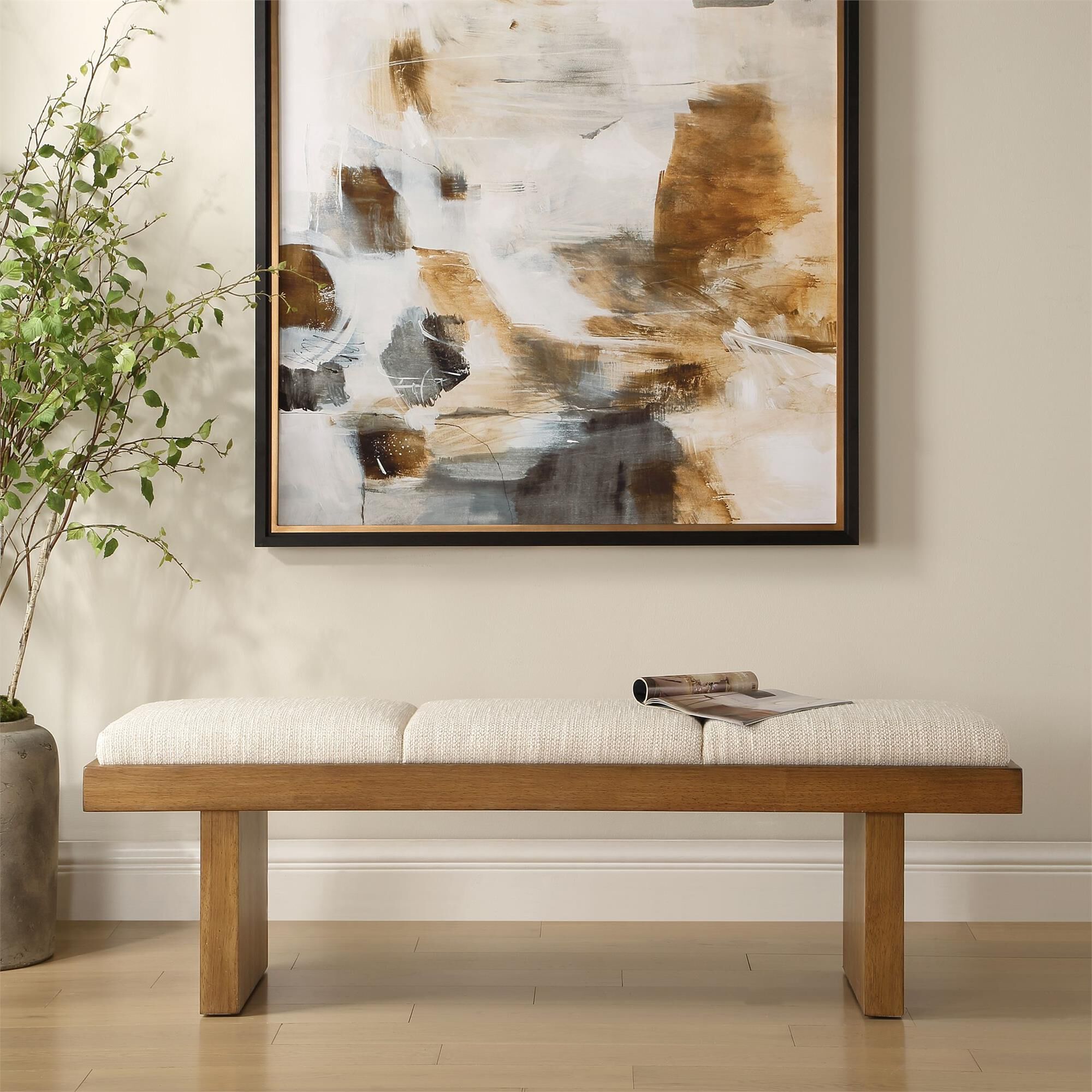 Shown in Brown, White finish