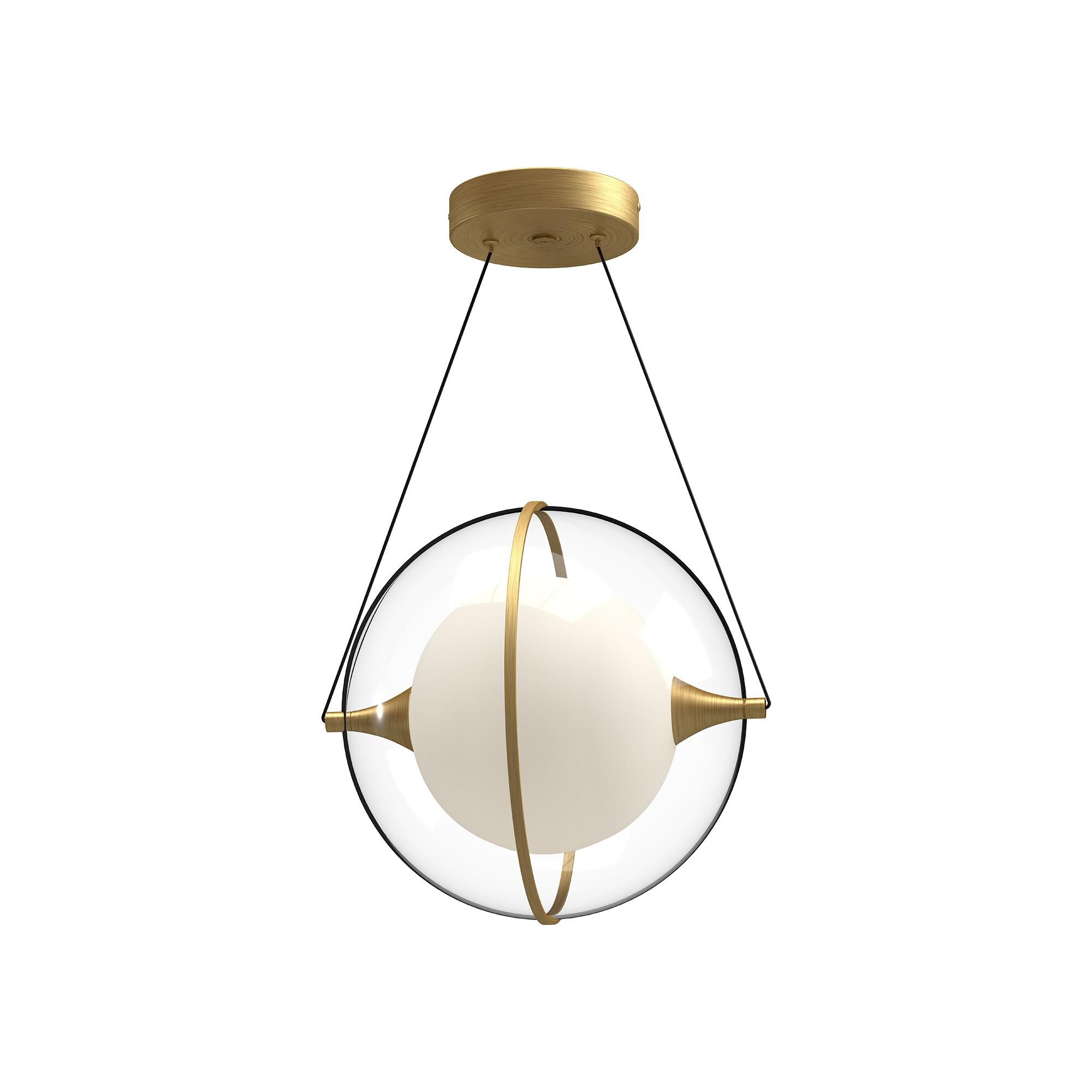 Shown in Brushed Gold finish and Frosted Internal with Clear External Acrylic glass
