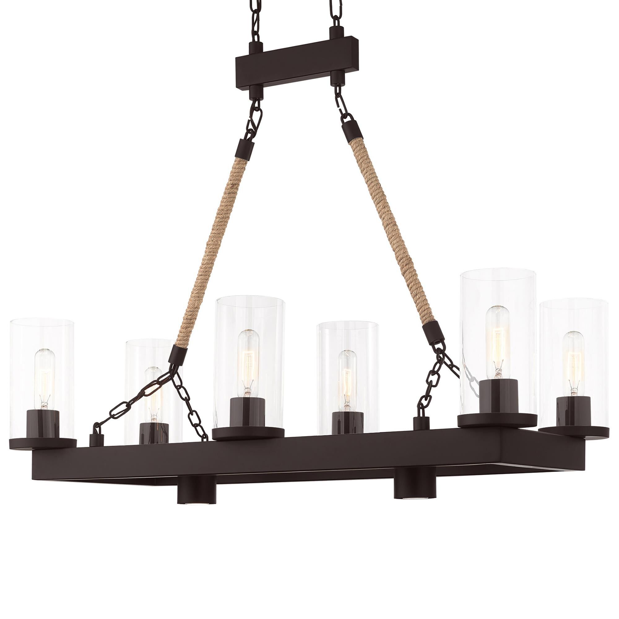 Shown in Bronze finish and Clear glass