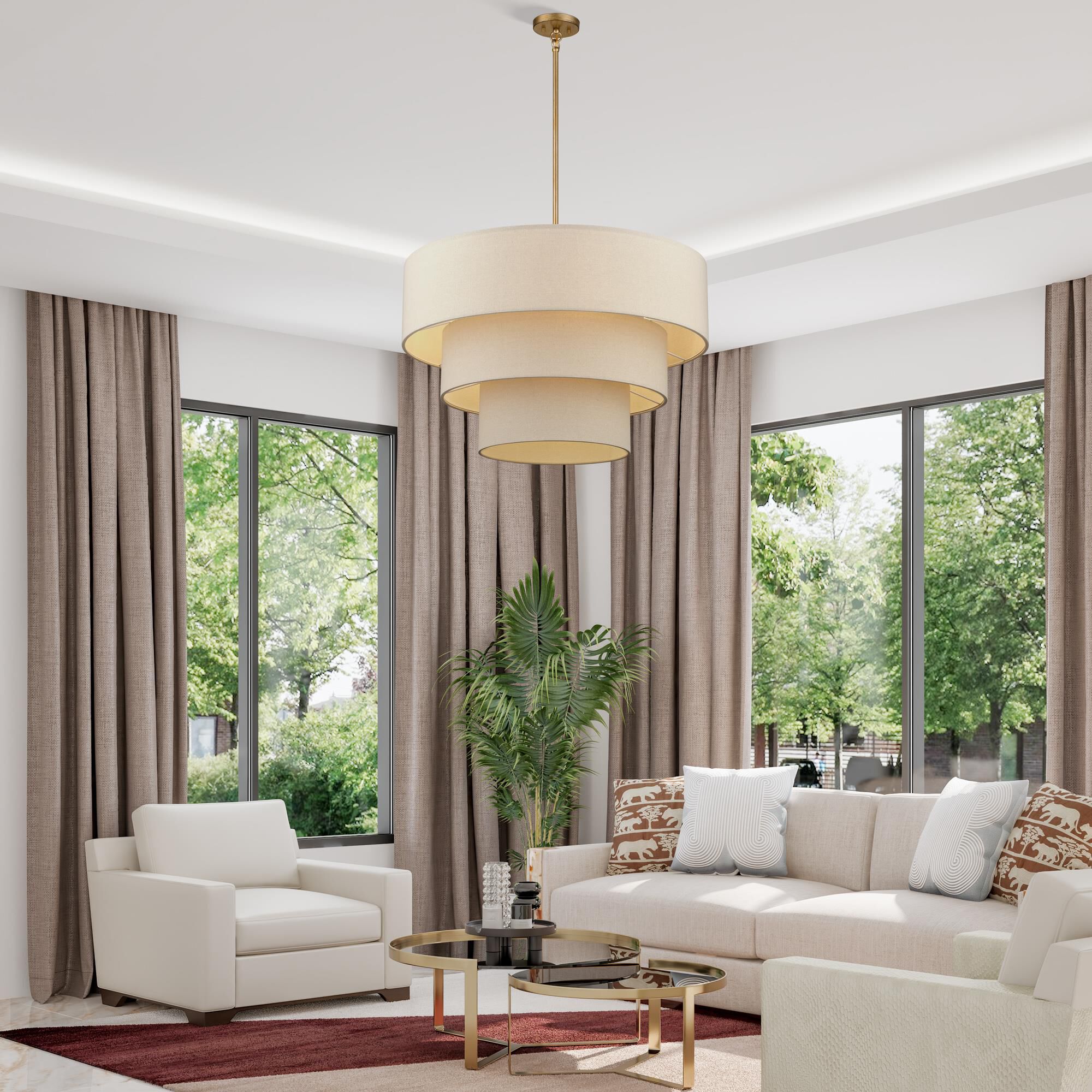 Bellingham 32 Inch Large Pendant by Livex Lighting