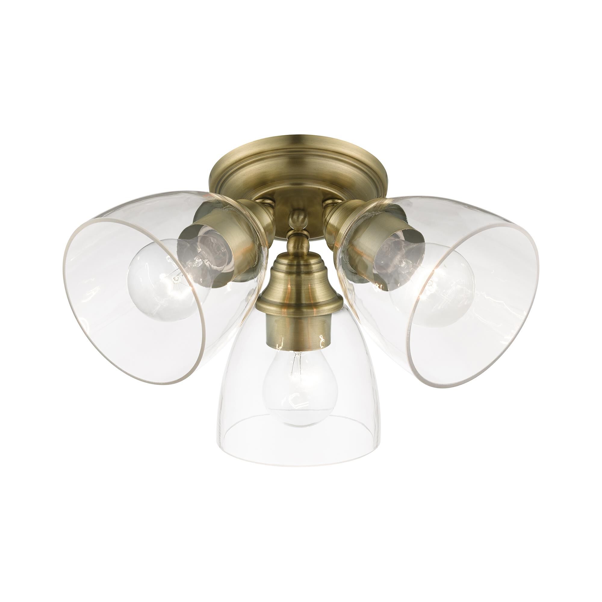 Montgomery 14 Inch 3 Light Semi Flush Mount by Livex Lighting