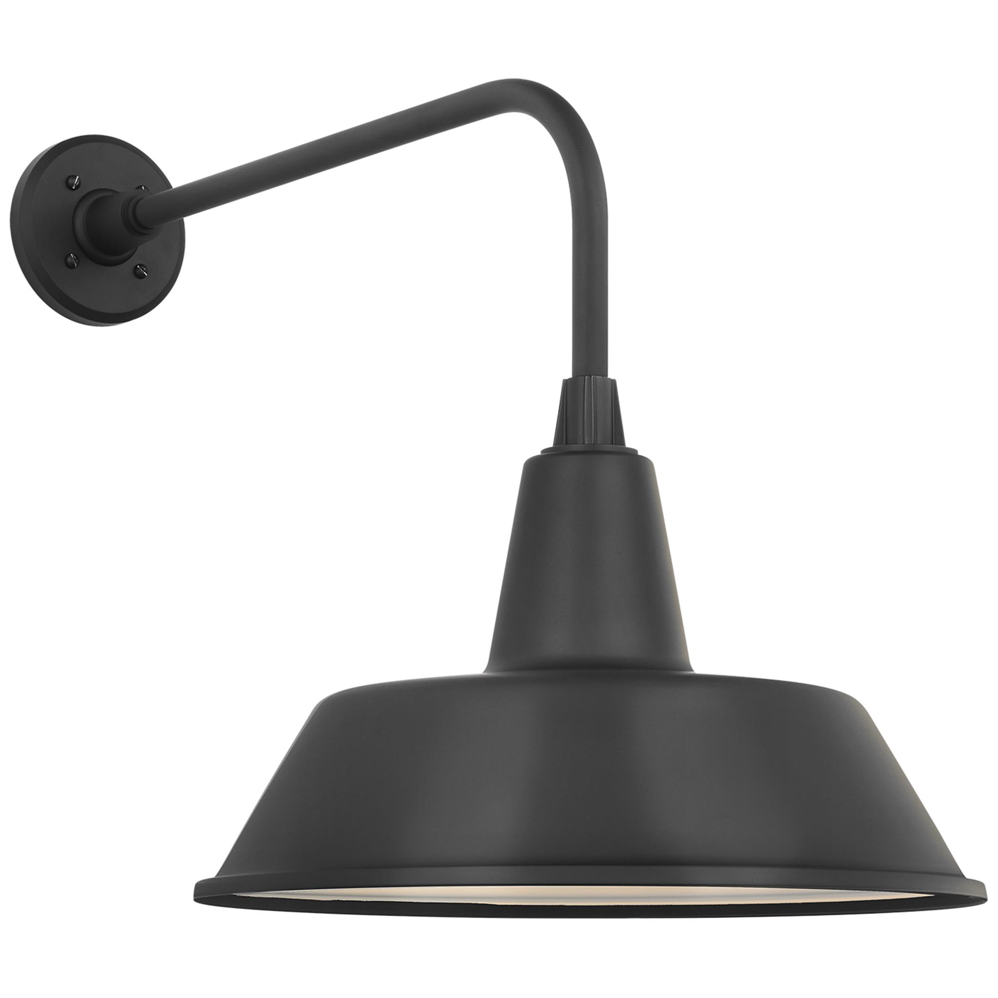 Shown in Matte Black finish and Black shade