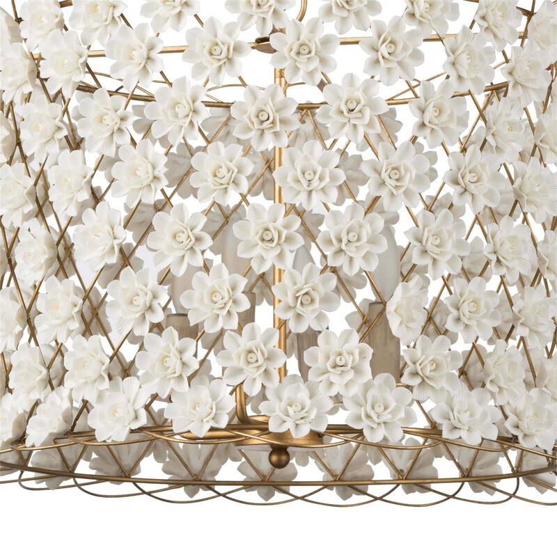 Alice Porcelain Flower Medium Pendant Light by Regina Andrew