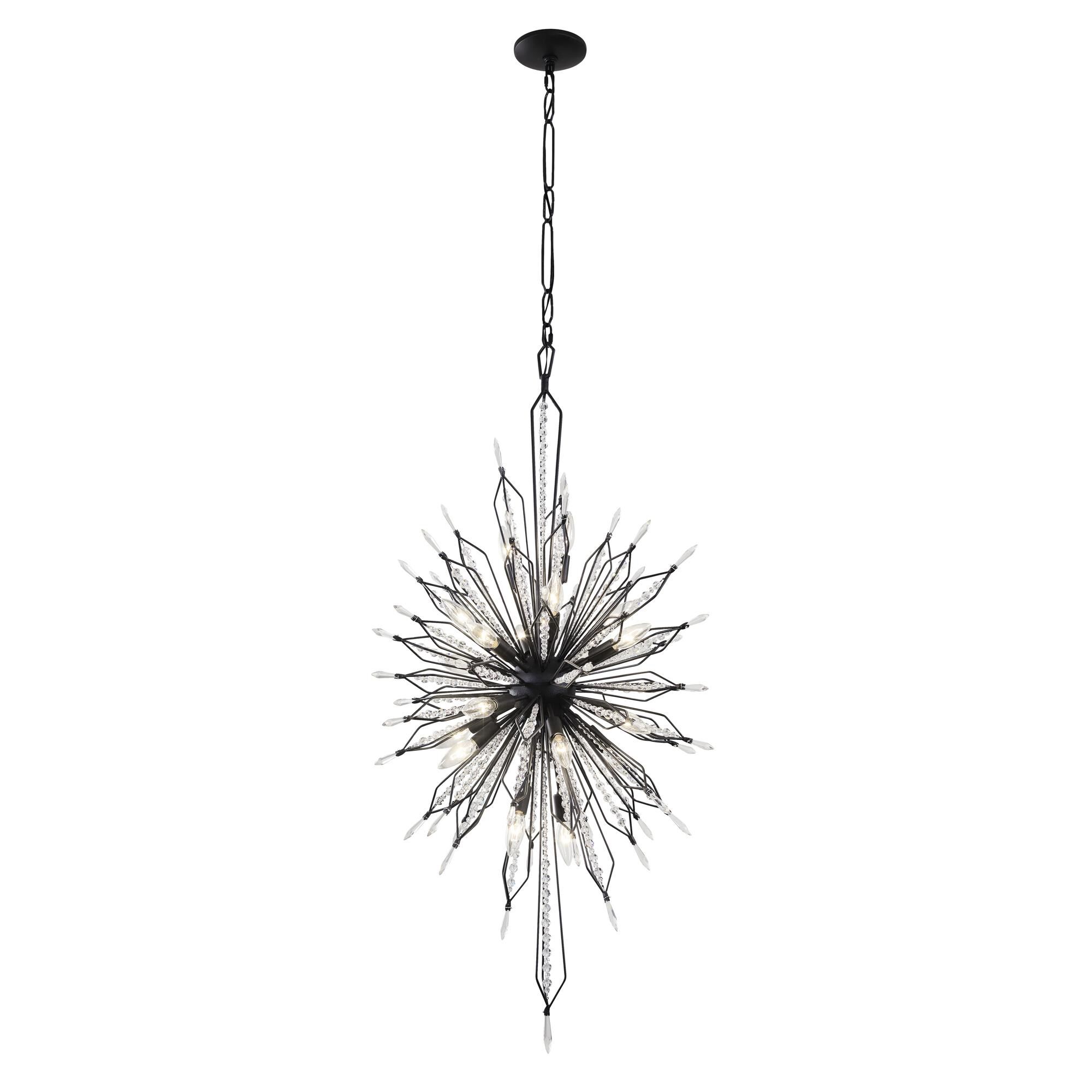 Shown in Carbon finish and Premium - Clear crystal