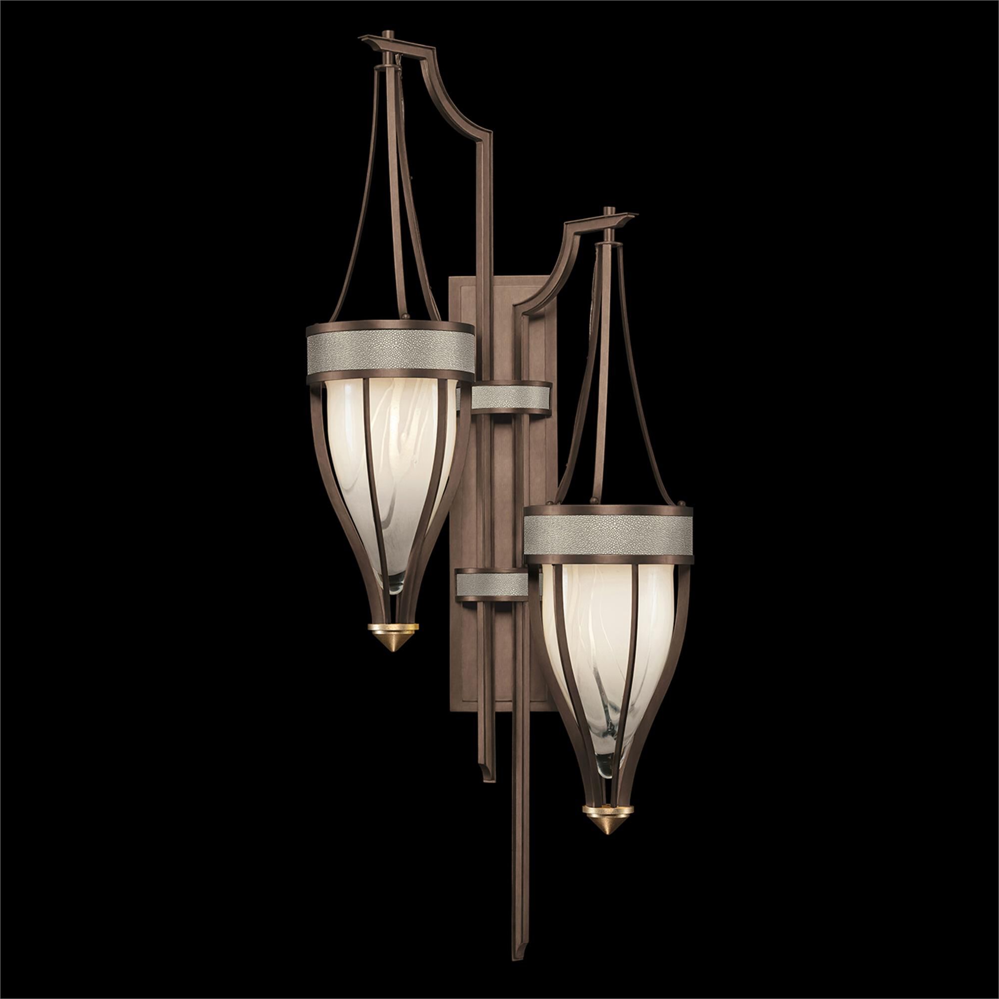 Shown in Bronze and Brass  finish and Coco accent