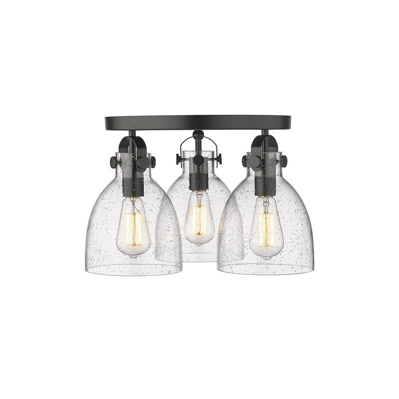Bruno Marashlian Newton Bell 19 Inch 3 Light Flush Mount by Innovations Lighting
