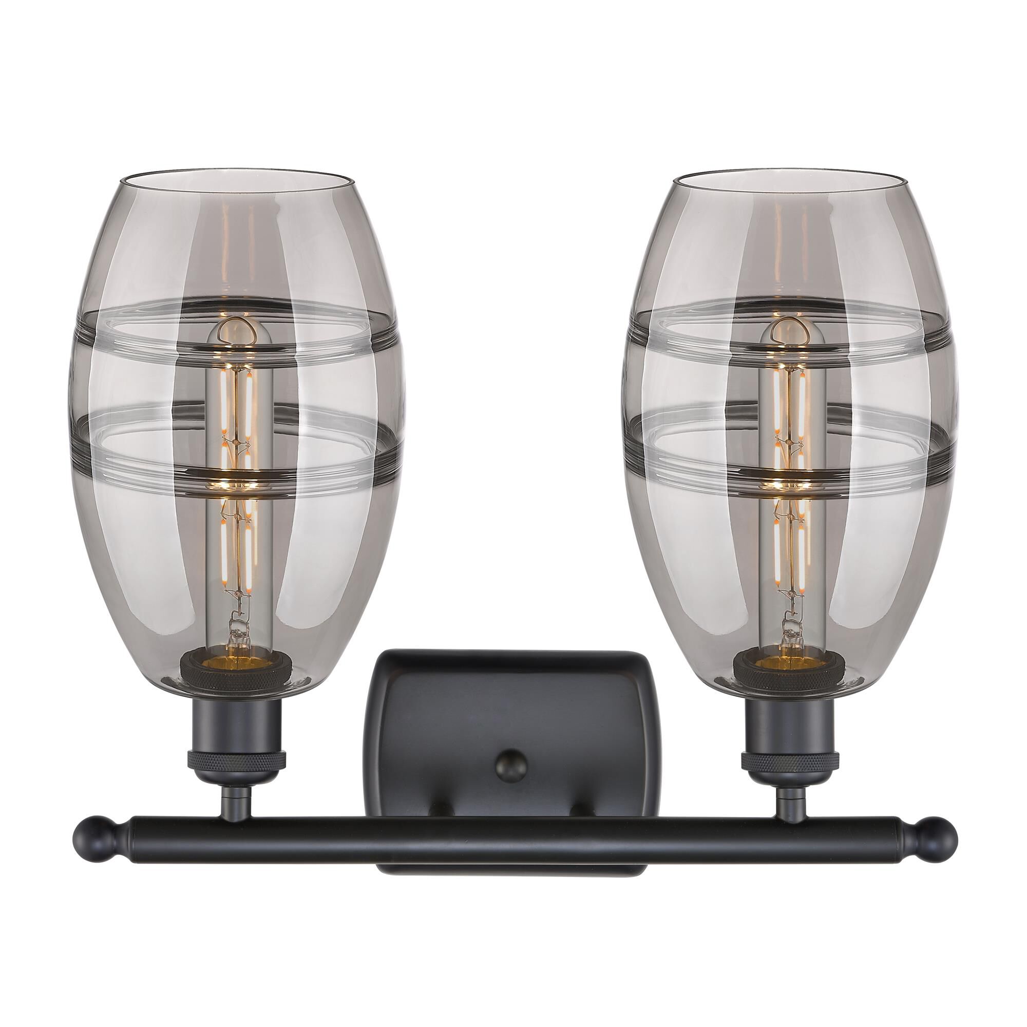 Shown in Matte Black finish and Light Smoke glass