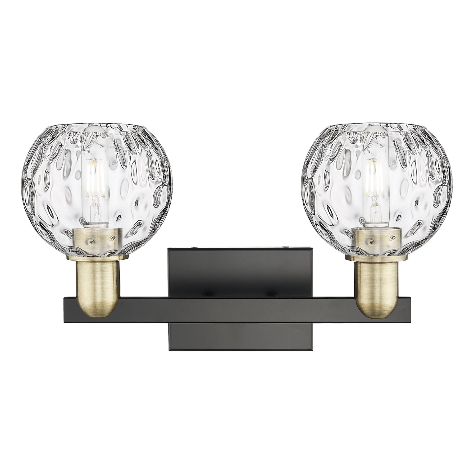 Shown in Black Antique Brass finish and Clear Water glass