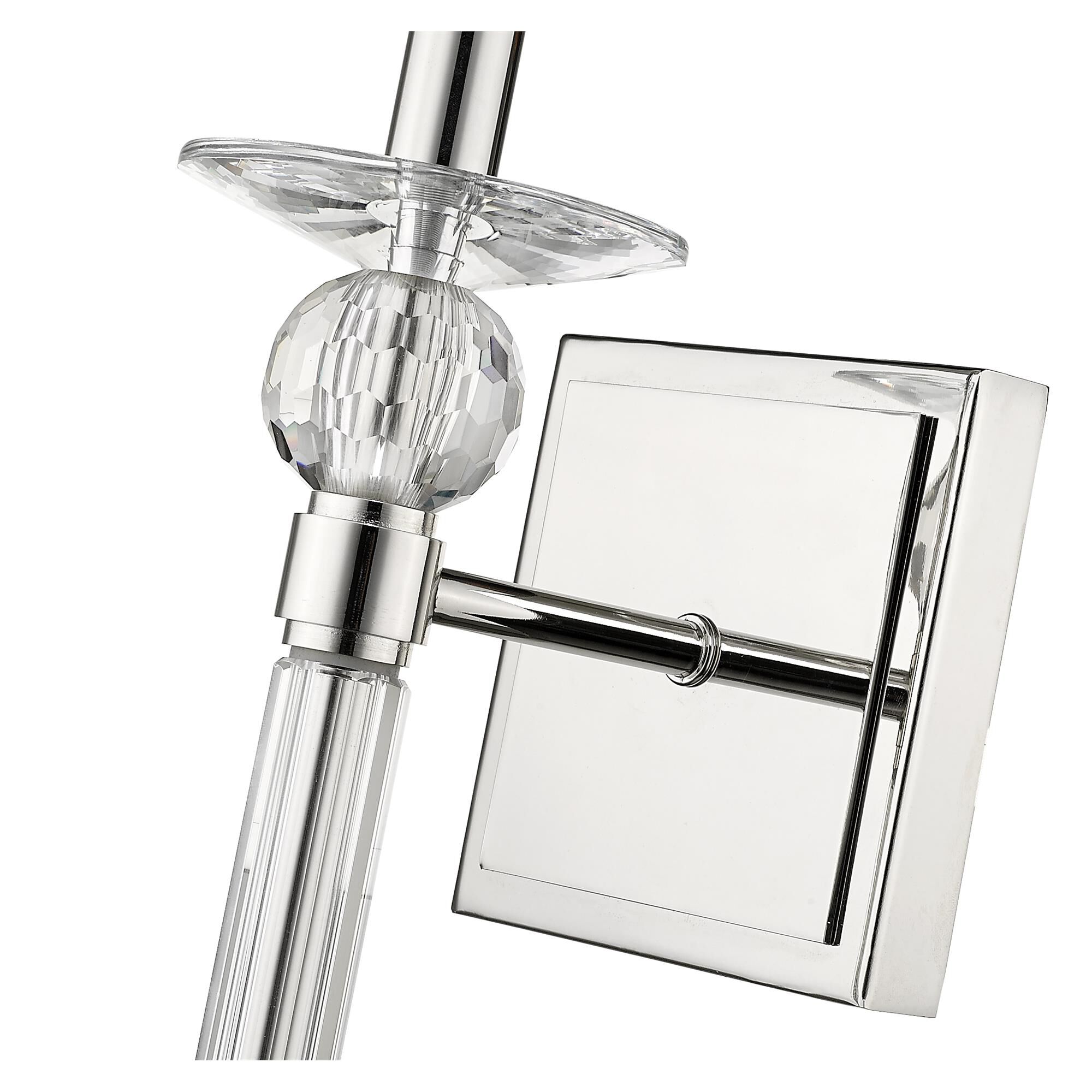 Shown in Polished Nickel finish and Fabric glass and Fabric shade