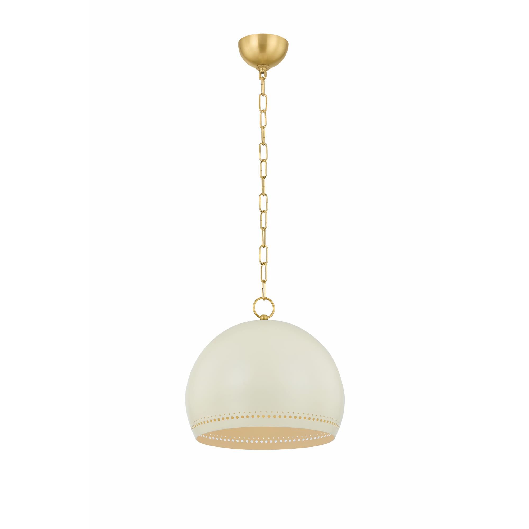 Shown in Aged Brass/Soft Cream finish