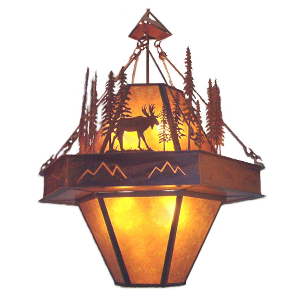 Moose At Dusk 49 Inch Large Pendant by Meyda Lighting