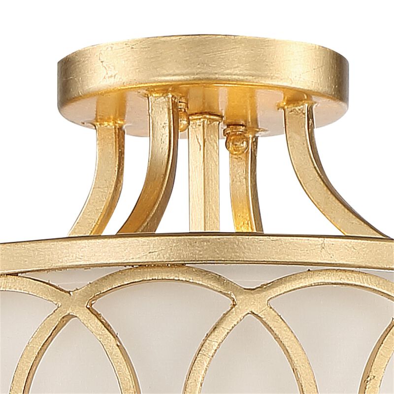 Libby Langdon Graham 15 Inch 3 Light Semi Flush Mount by Crystorama