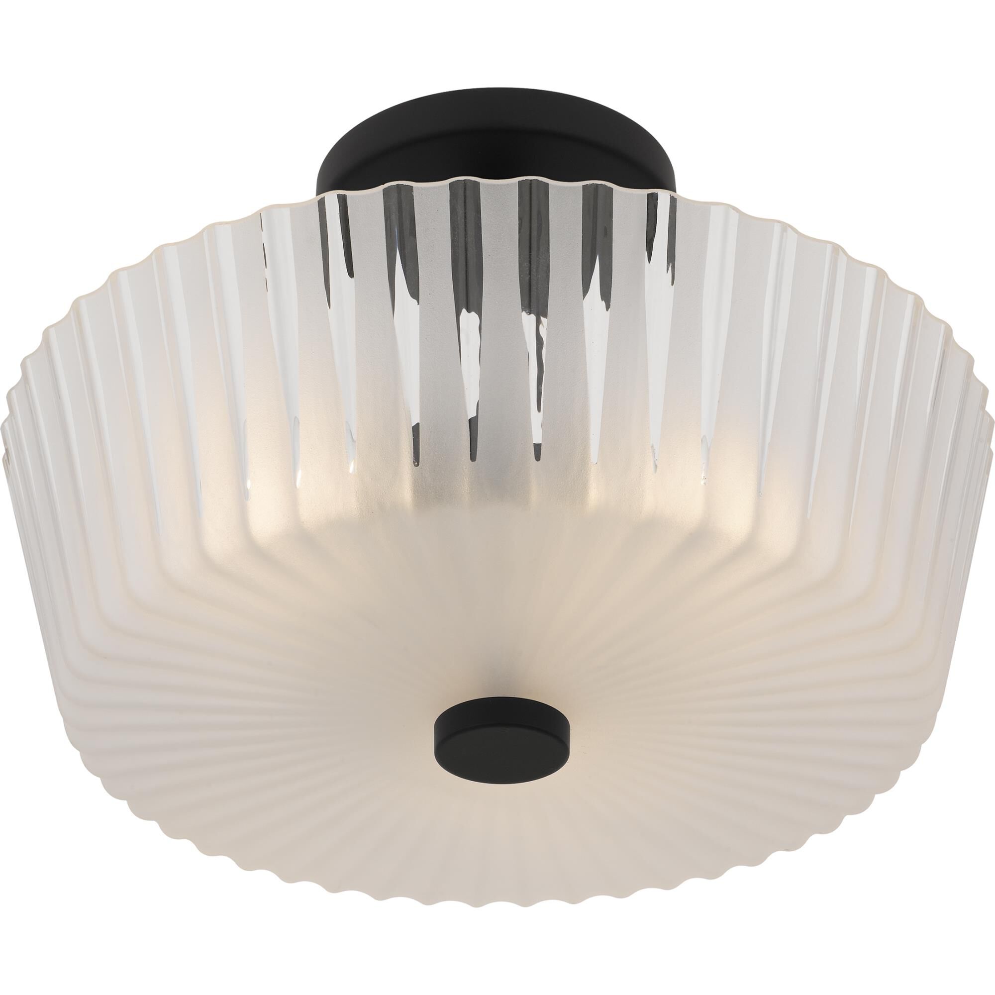 Gray 16 Inch Semi Flush Mount by Quoizel
