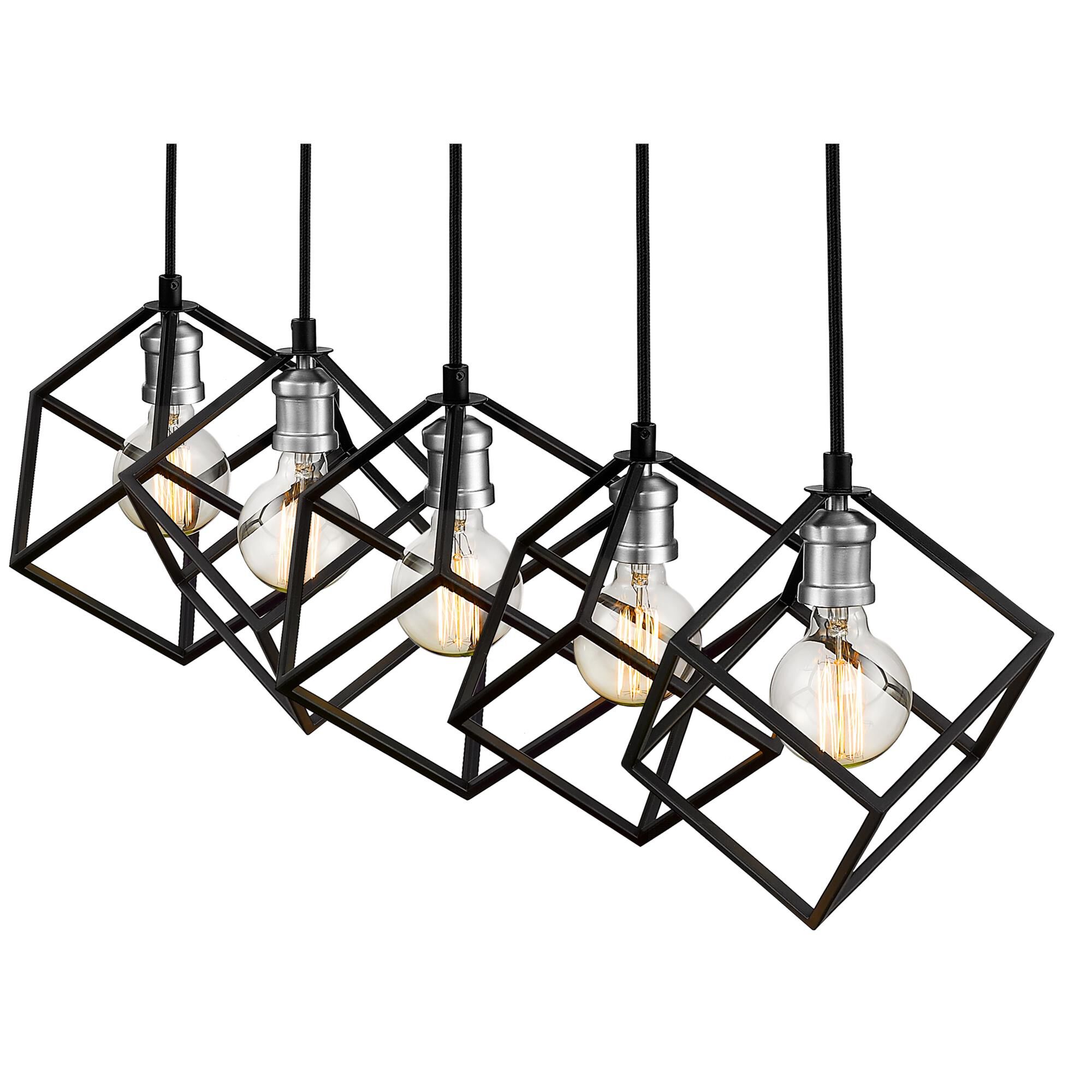 Shown in Matte Black + Brushed Nickel finish and --- glass and --- shade