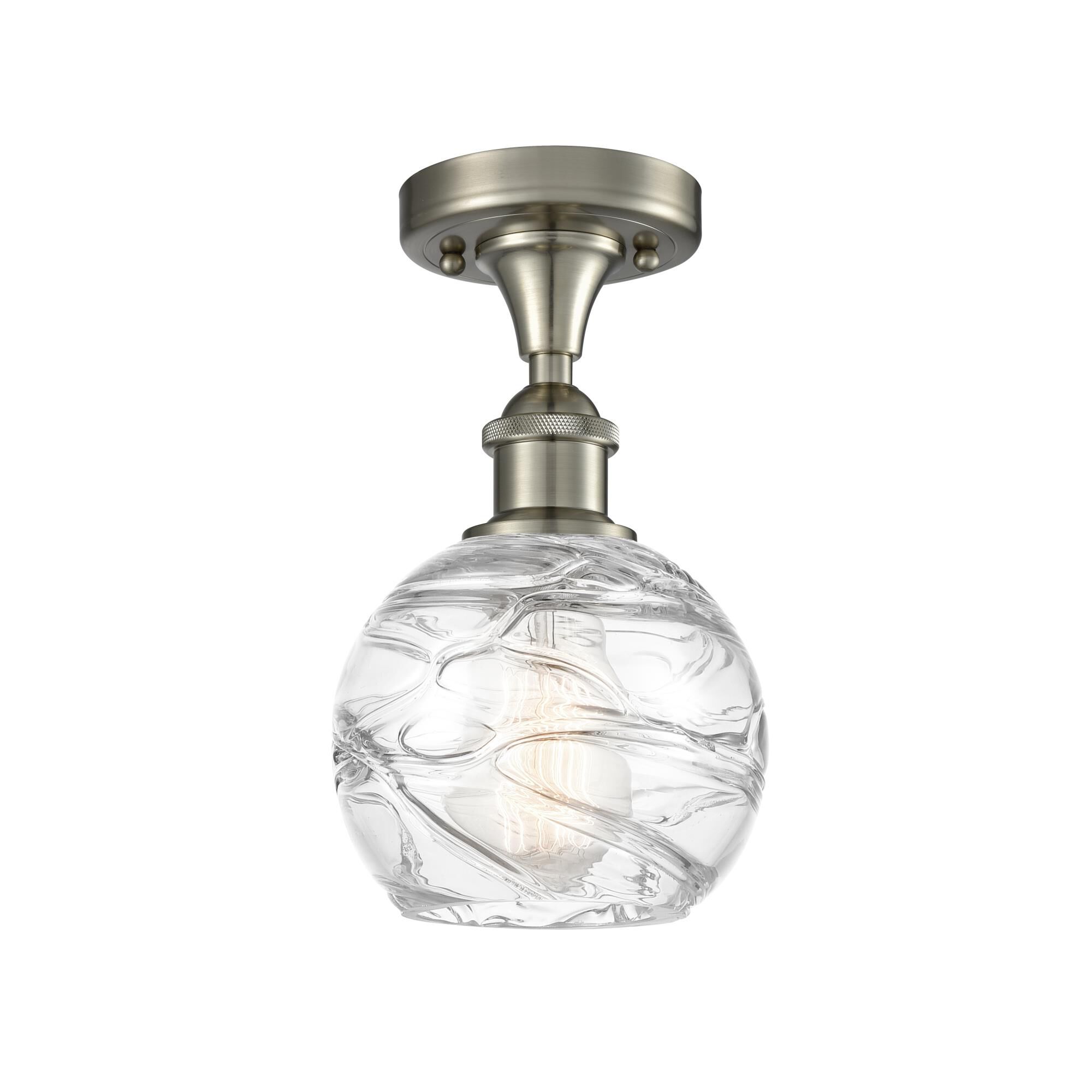 Shown in Brushed Satin Nickel finish and Sphere glass and Glass shade