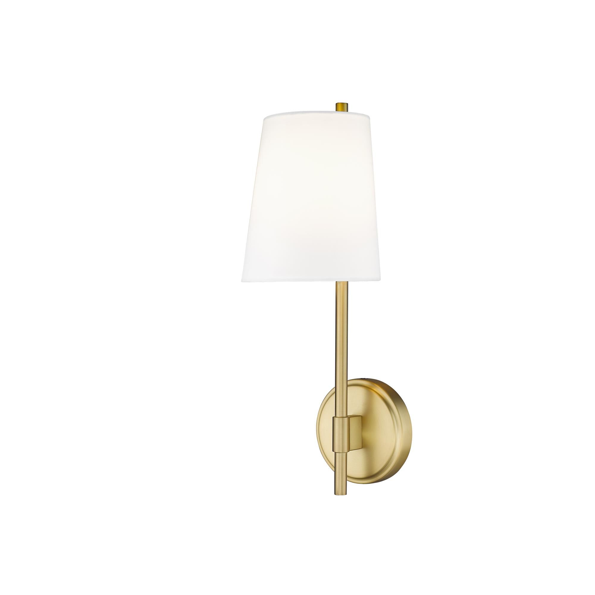 Shown in Olde Brass finish and Fabric glass and Fabric shade