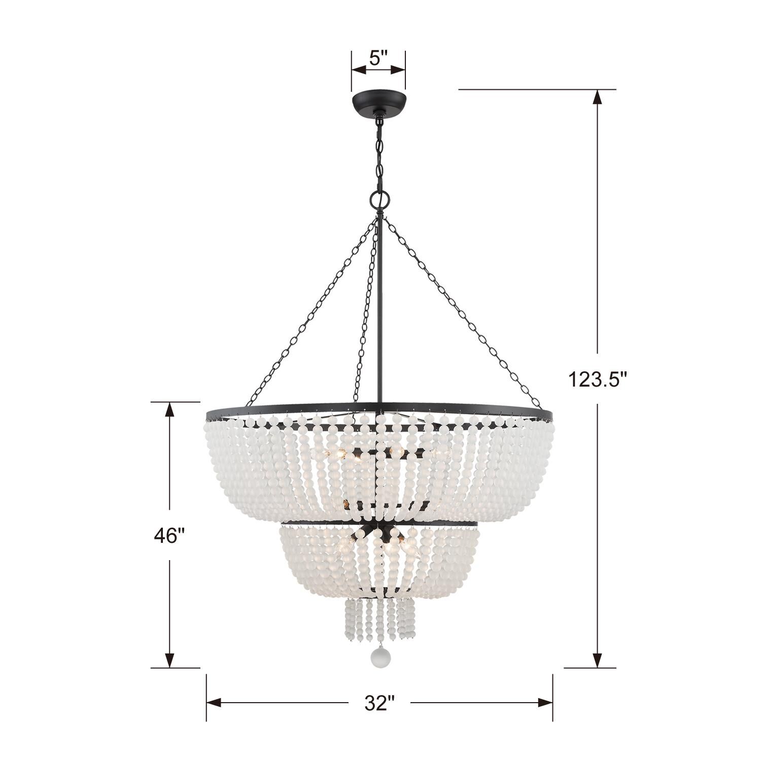Rylee 32 Inch 12 Light Chandelier by Crystorama