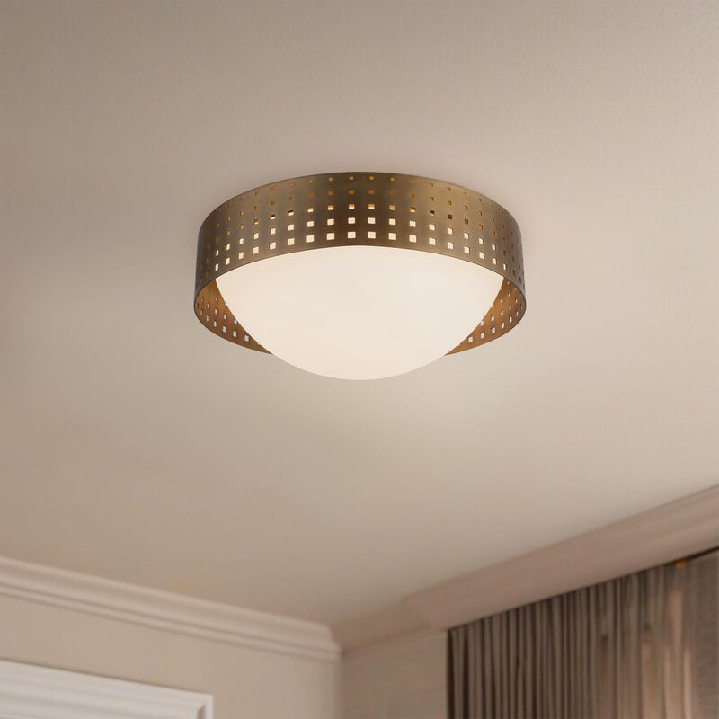 Peyton Fox Astoria 14 Inch 3 Light Flush Mount by Kuzco