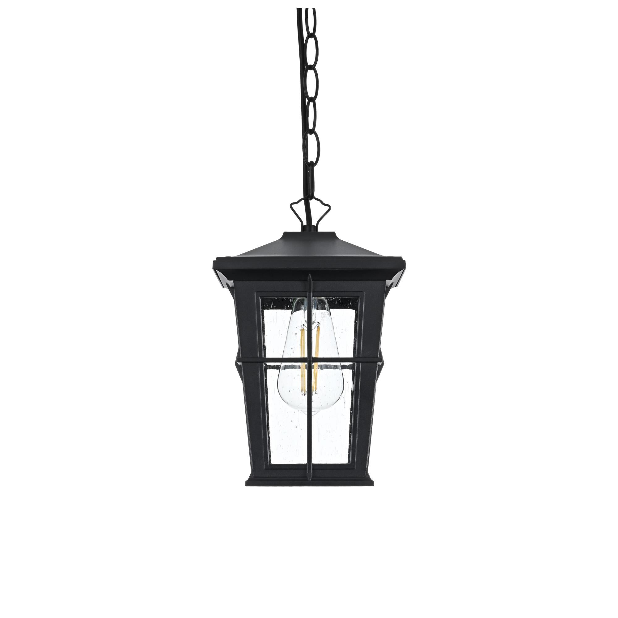 Bodine 7 Inch Outdoor Hanging Lantern by Elegant Lighting