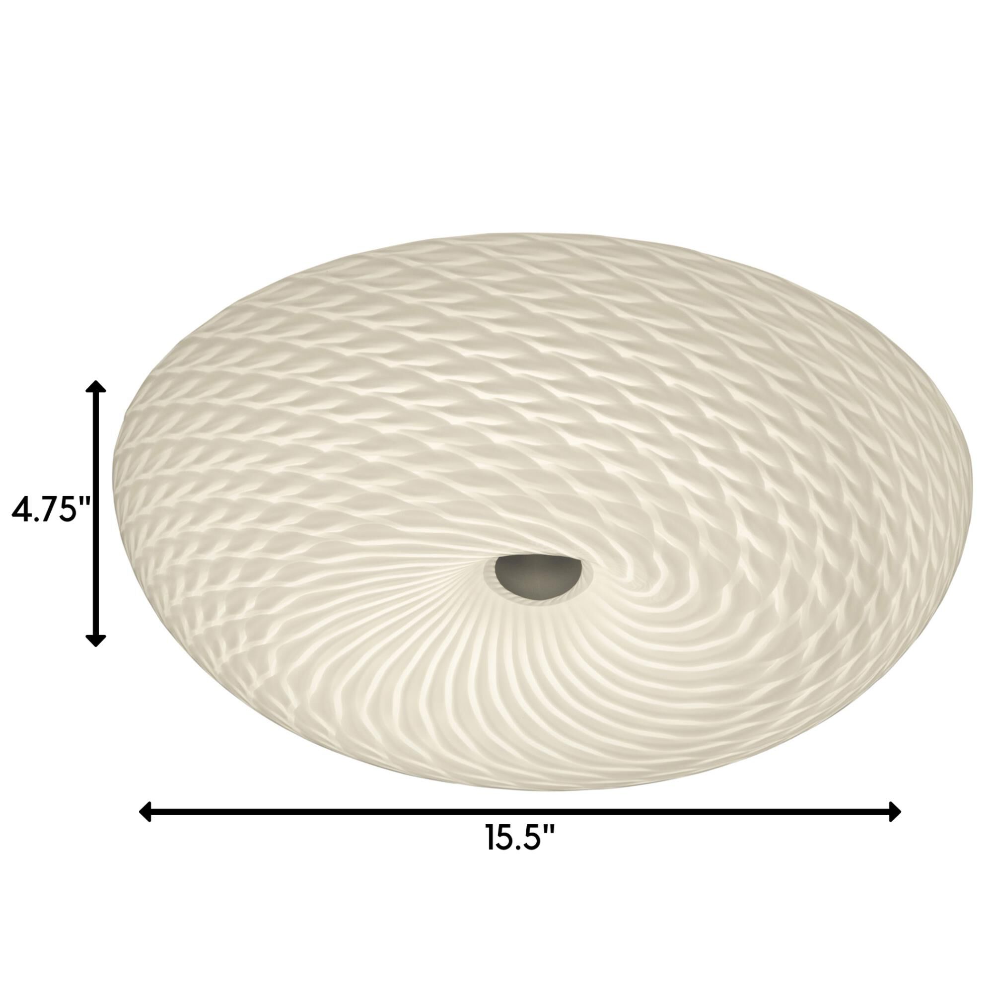 Shown in Chrome finish and Hand-Blown French Feather glass