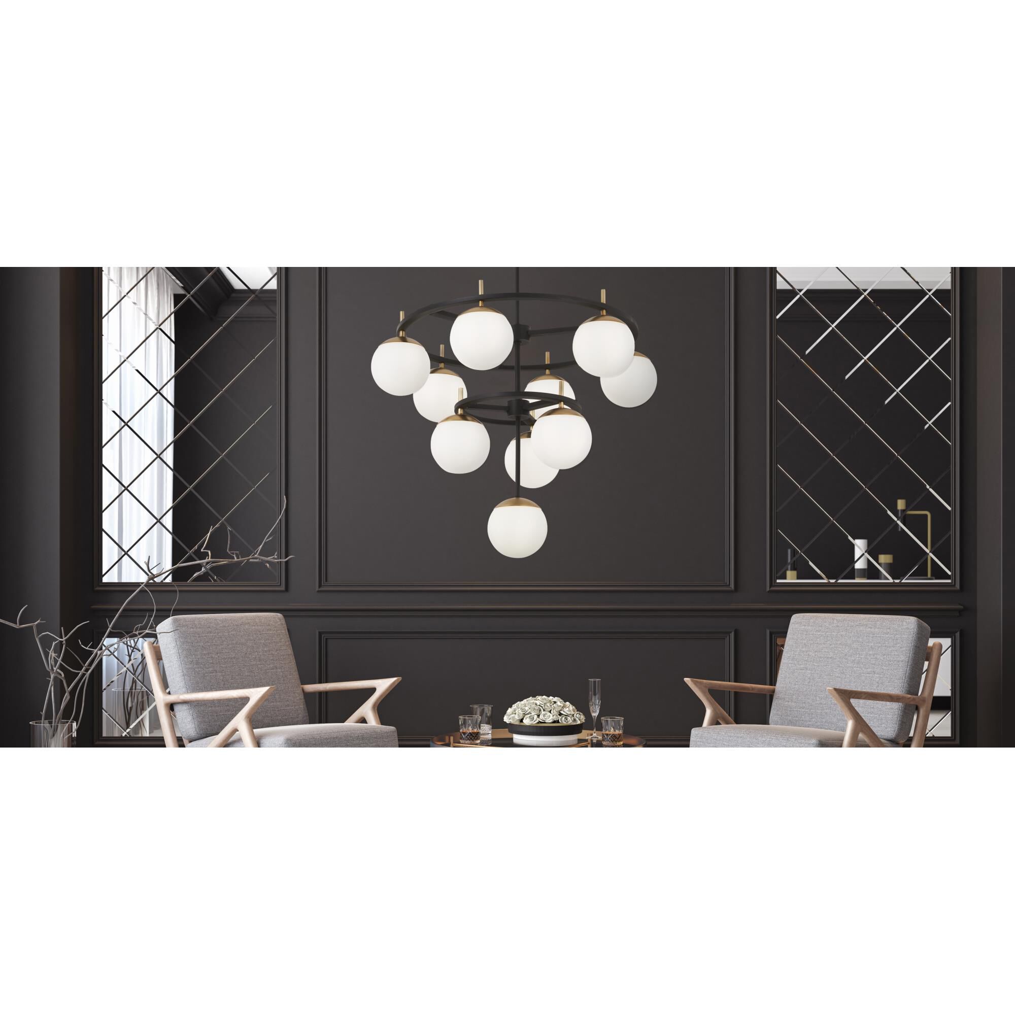 Alluria 30 Inch 10 Light Chandelier by Kovacs