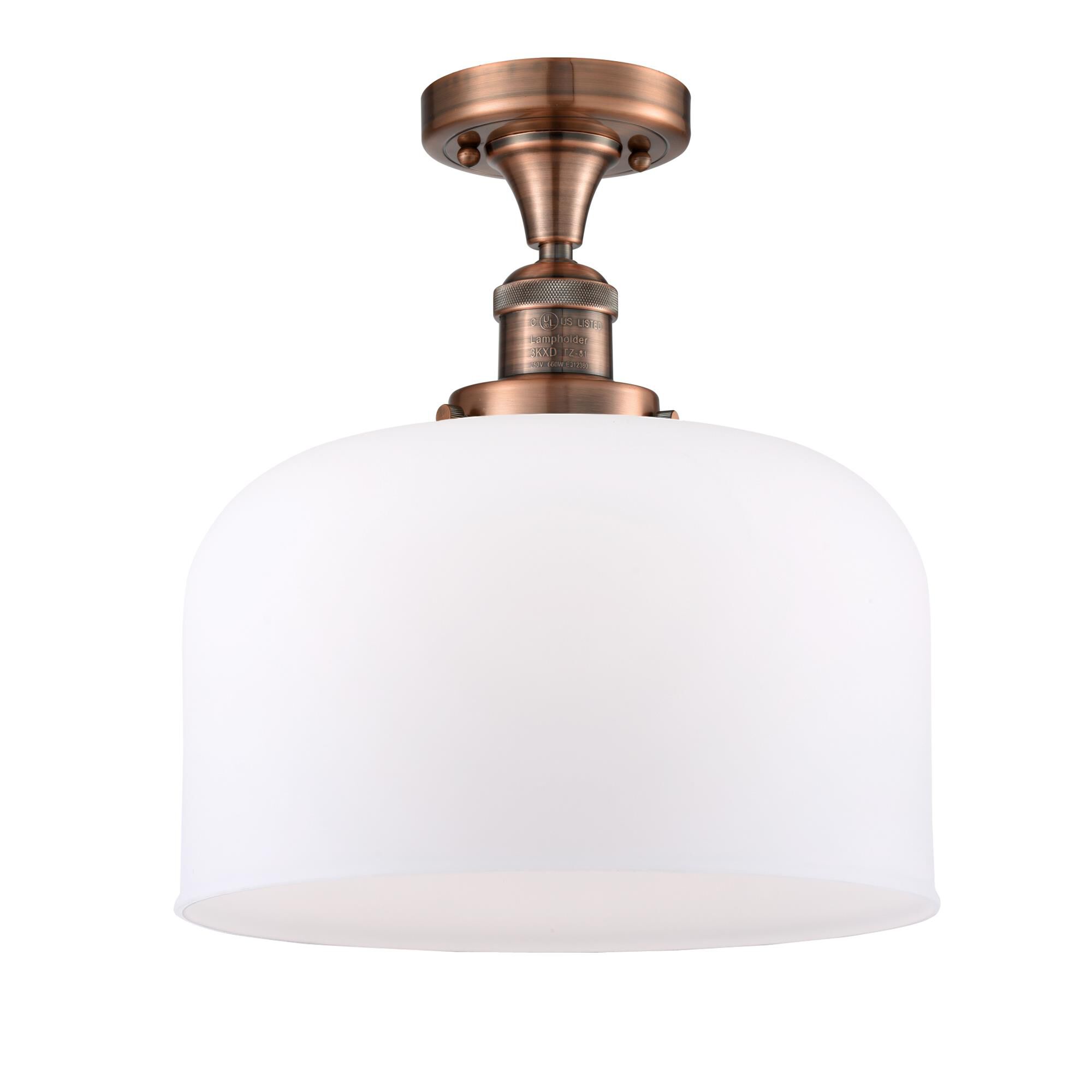 Bruno Marashlian Bell 12 Inch 1 Light Semi Flush Mount by Innovations Lighting