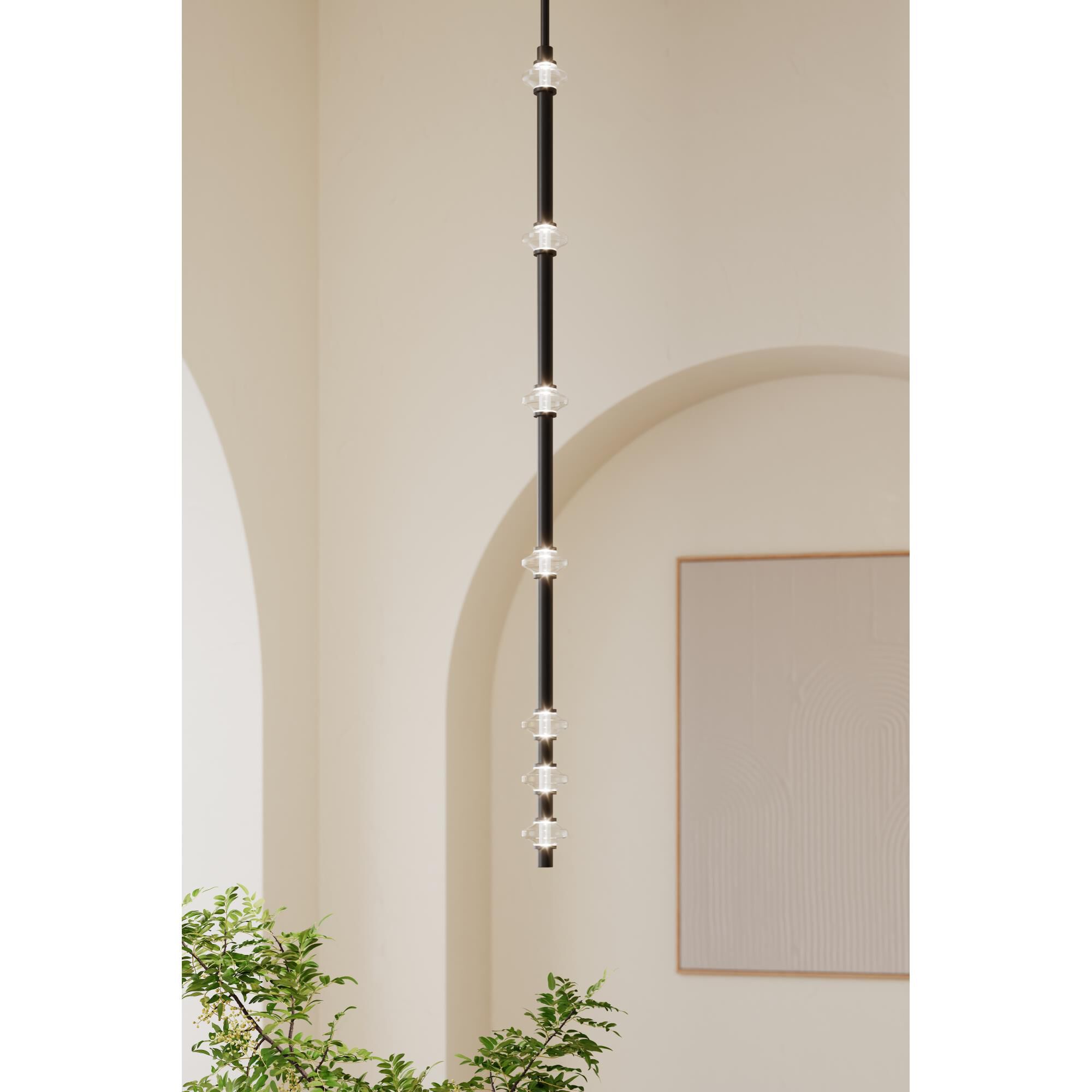 Shown in Dark Matte Black finish and Clear glass