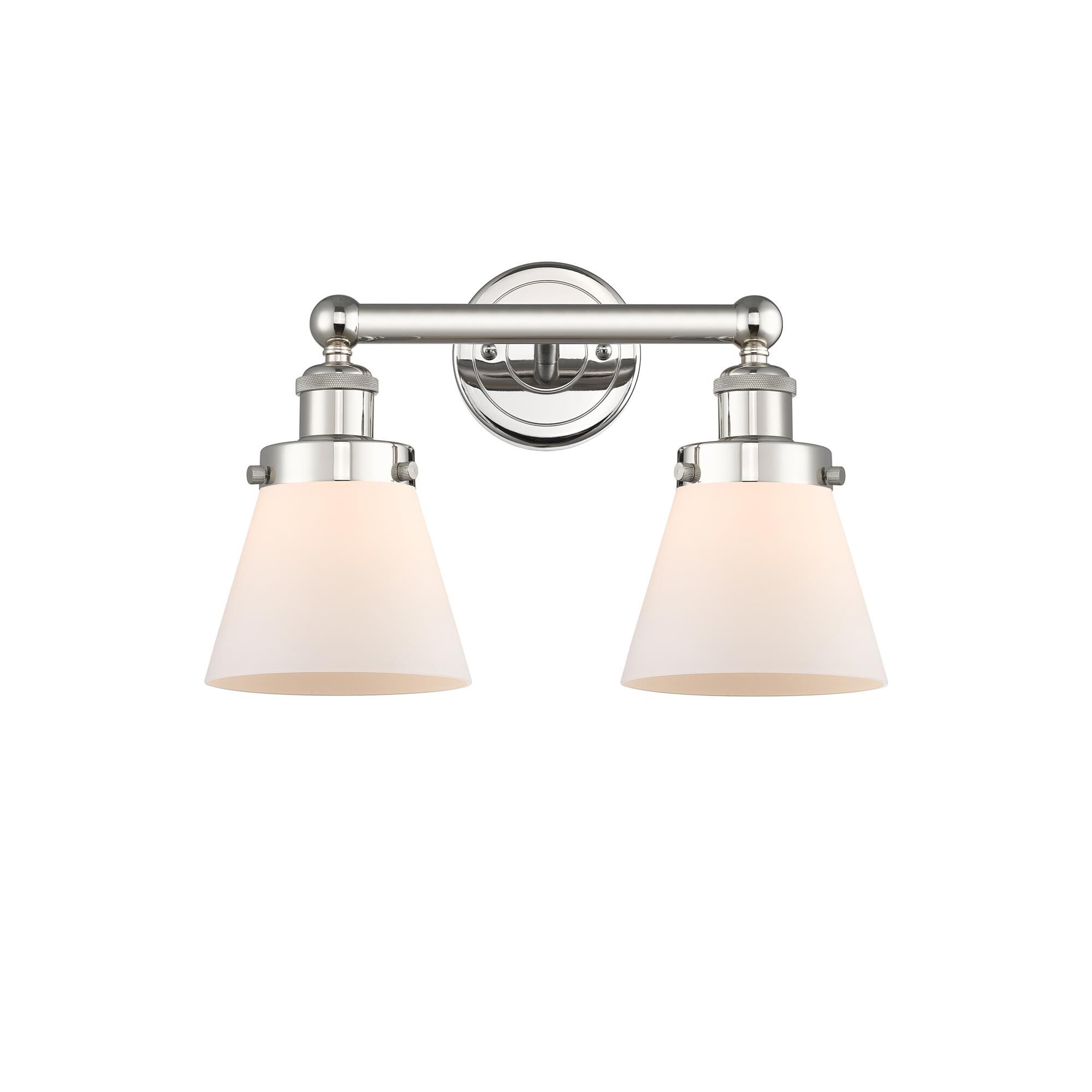 Shown in Polished Nickel finish and Matte White glass
