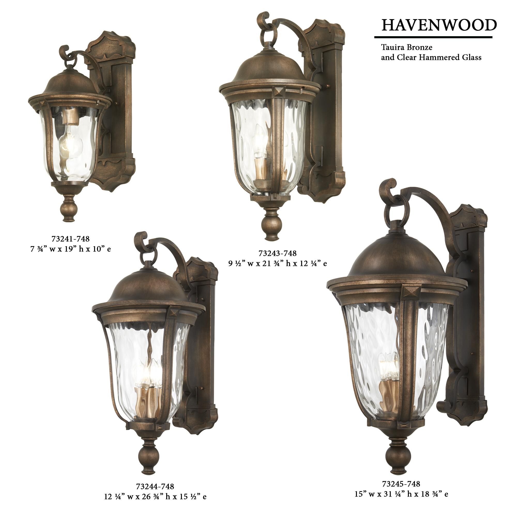 Havenwood 31 Inch Tall 5 Light Outdoor Wall Light by Minka Lavery